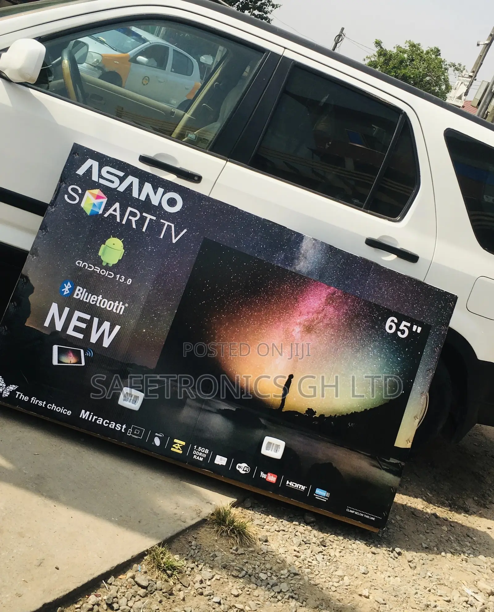 LED Black Smart 65 Inches Glossy Asano Electric UHD Tv