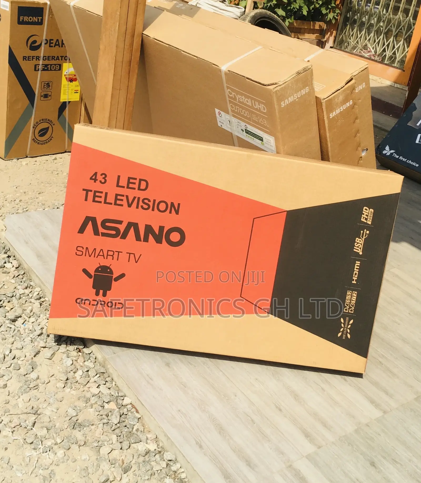 UHD Smart Electric Black Asano 43 Inches LED Glossy Tv