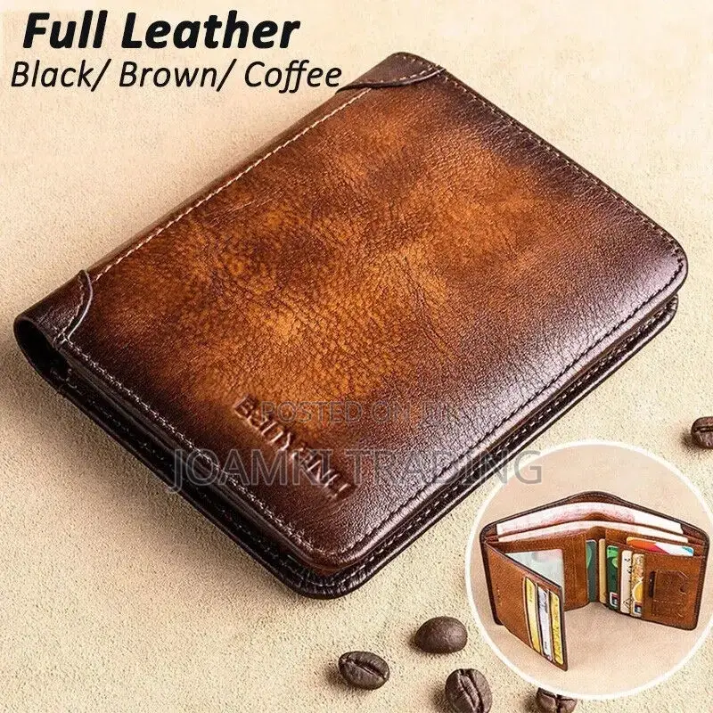 Leather Wallet for Men Rfid Vintage Multi Function
