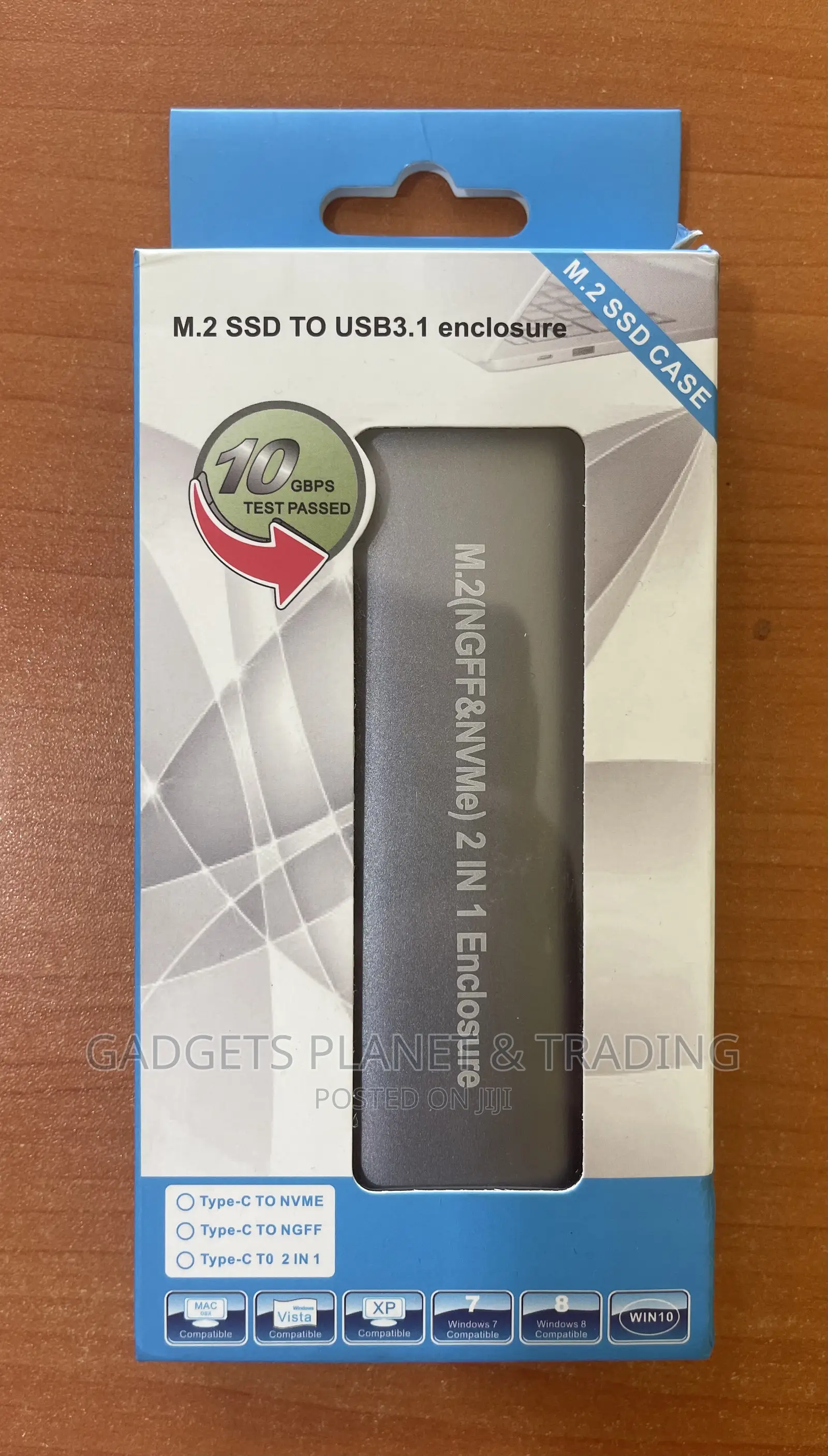 M2 (Ngff Nvme) to Usb 3.1 SSD 2 in 1 Enclosure