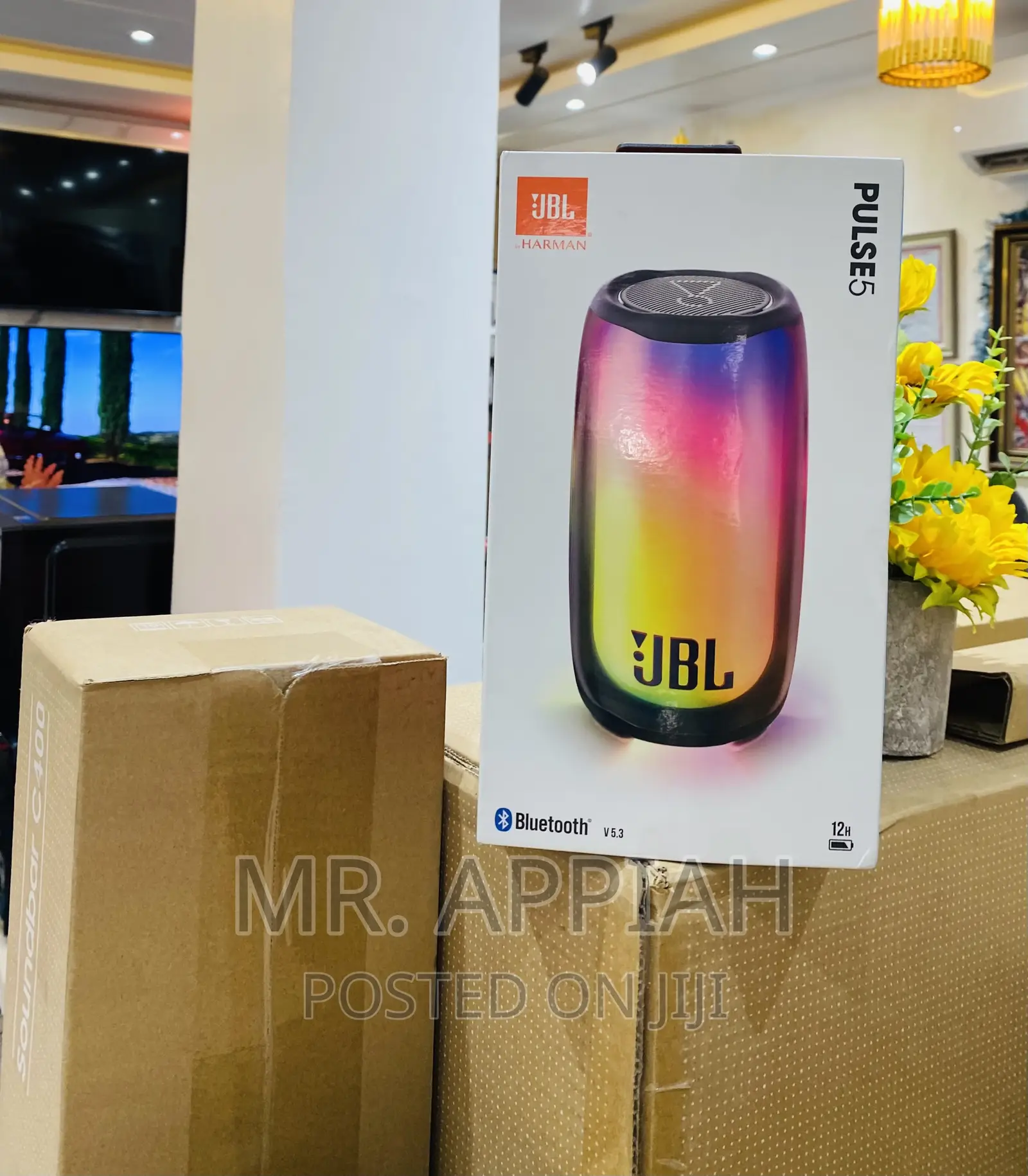 Portable JBL Pulse 5 Bluetooth Speaker(Rainbow).