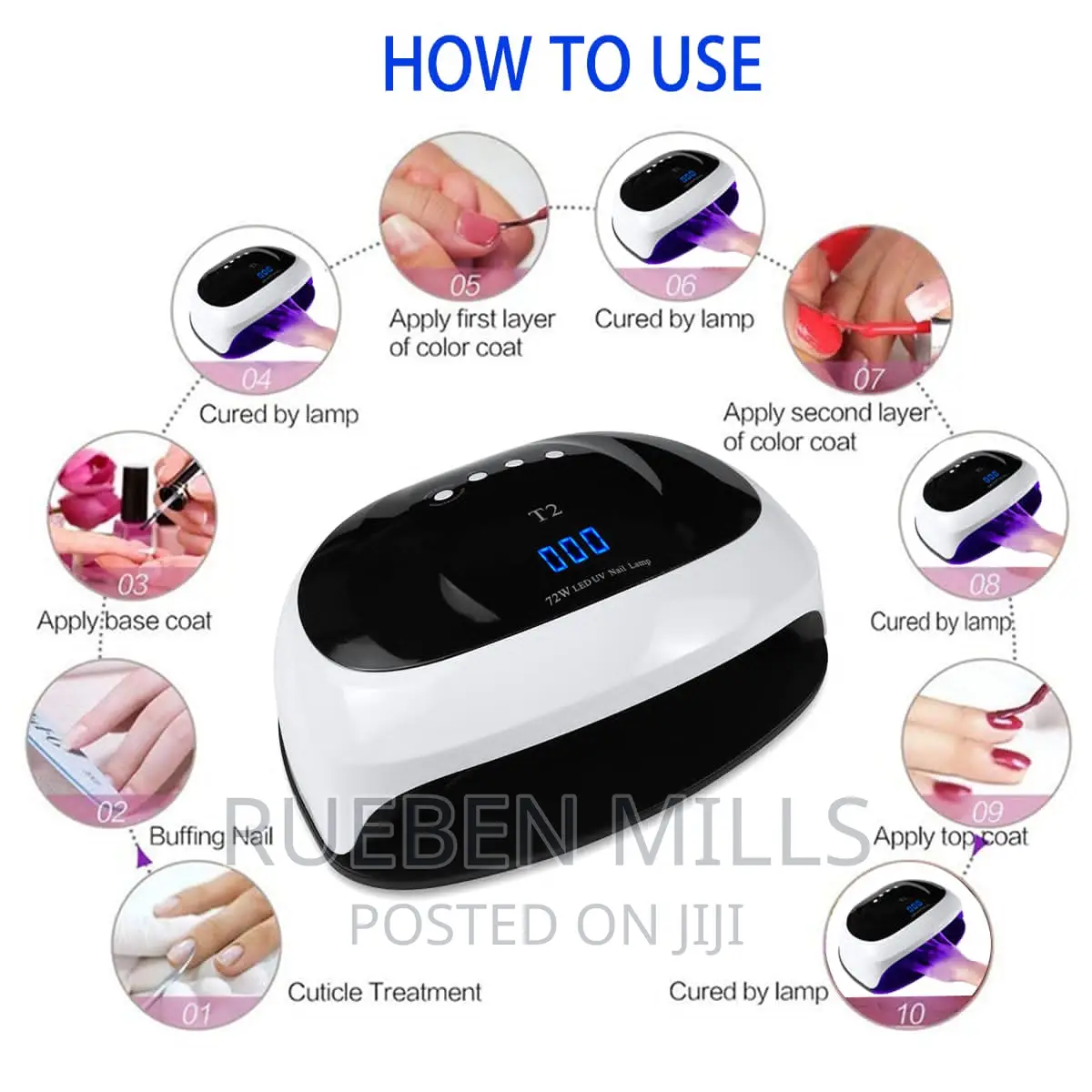 Smart Sensor Sun T2 Two Hands 2 in 1 Gel Polish Nails Dryer