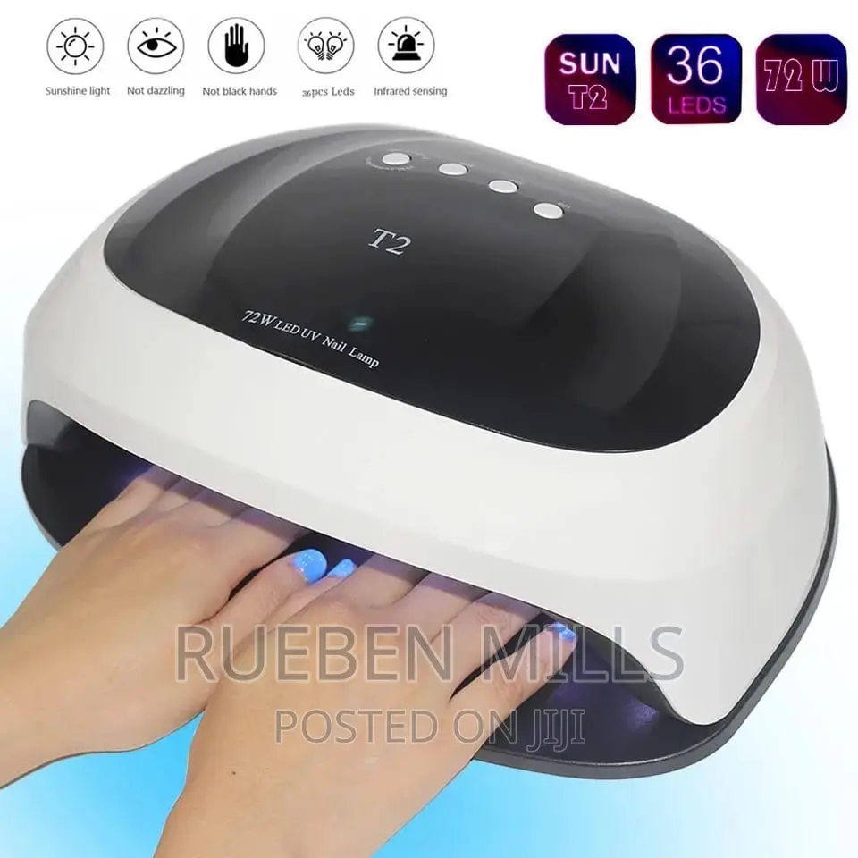 First Grade 72W Sun T2 Double Hands Nails Dryer 2 in 1 UVLED