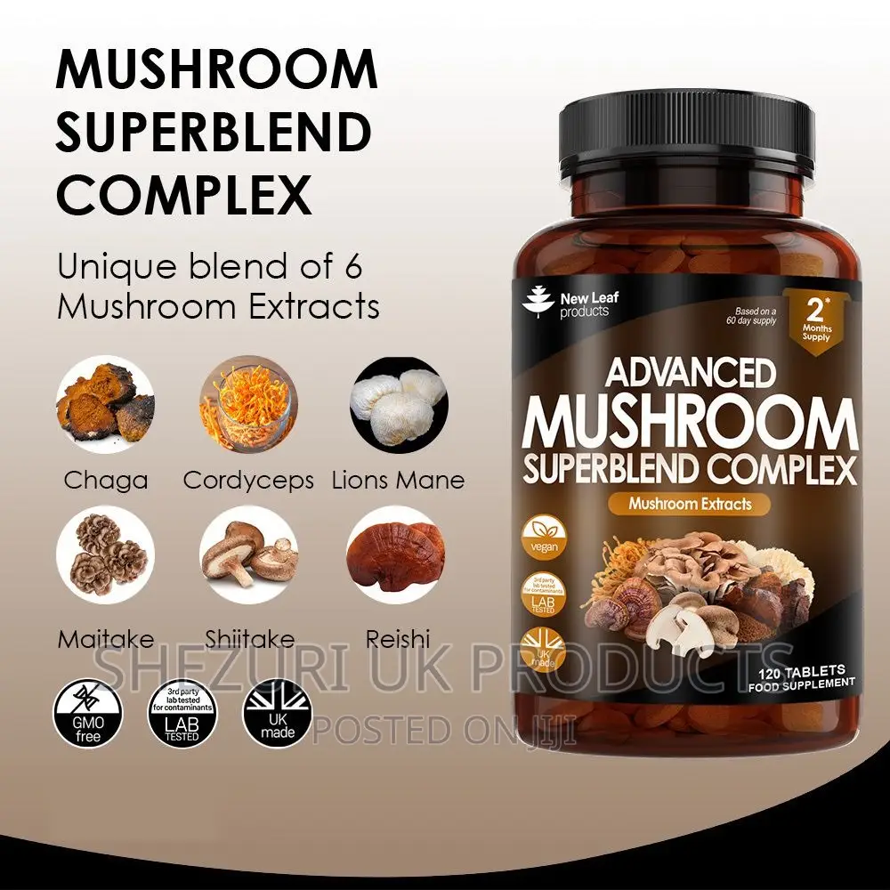 Advanced 6 Mushroom Complex Including Lions Mane - From UK