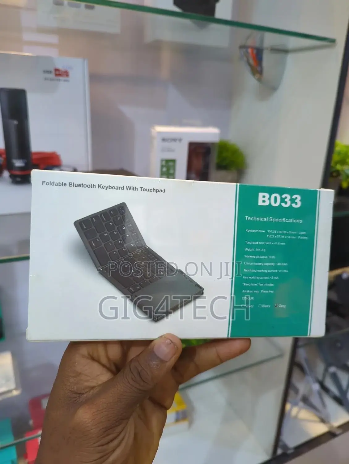 B033 Foldable Bluetooth Keyboard With Touchpad