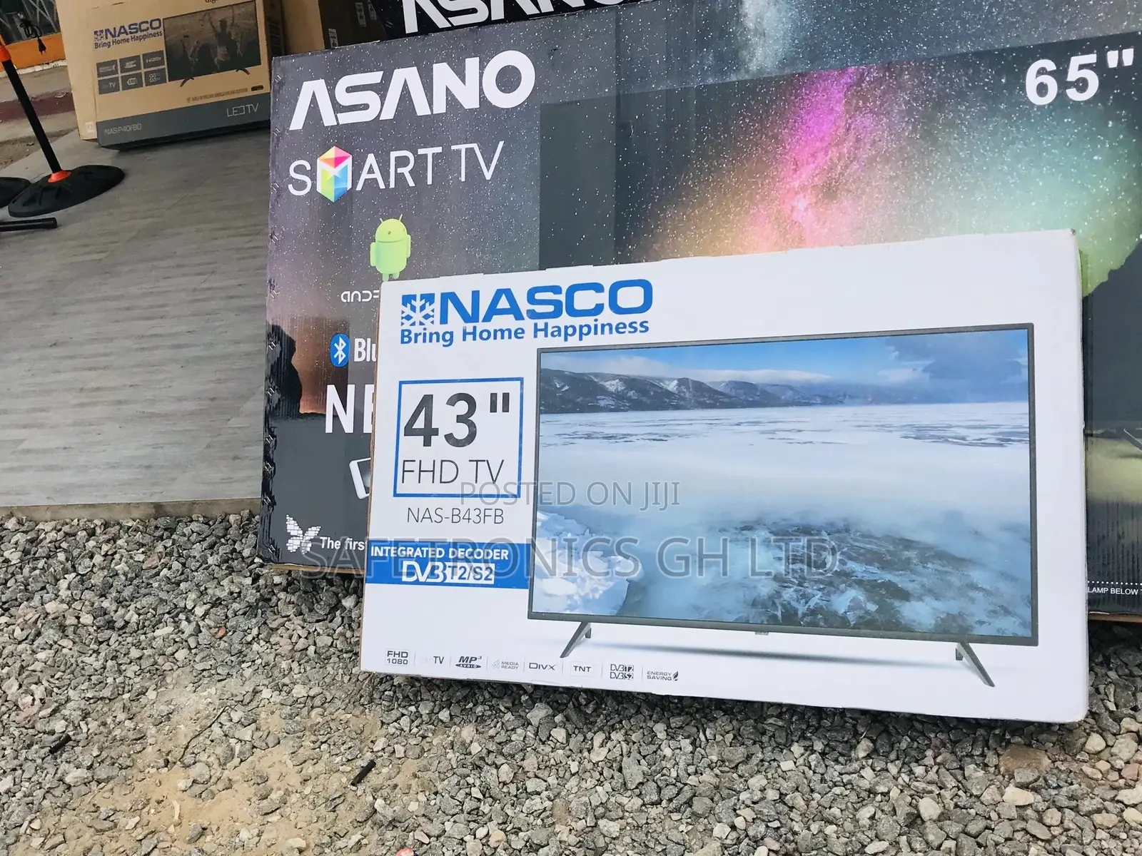 Digital Full HD Black Nasco Electric 43 Inches Glossy LED