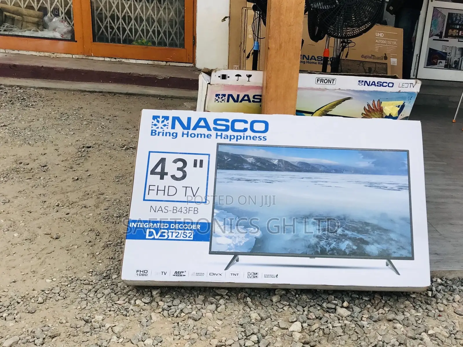 Electric Nasco Glossy LED Black 43 Inches Full HD Digital