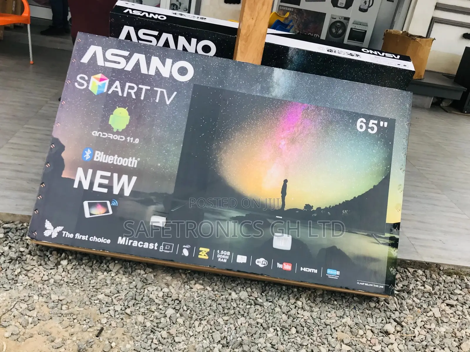 Smart Electric Glossy LED UHD Asano 65 Inches Black Tv