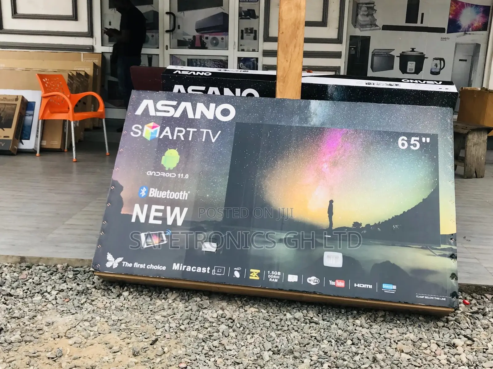 Electric Smart 65 Inches LED Glossy Black Asano UHD Tv