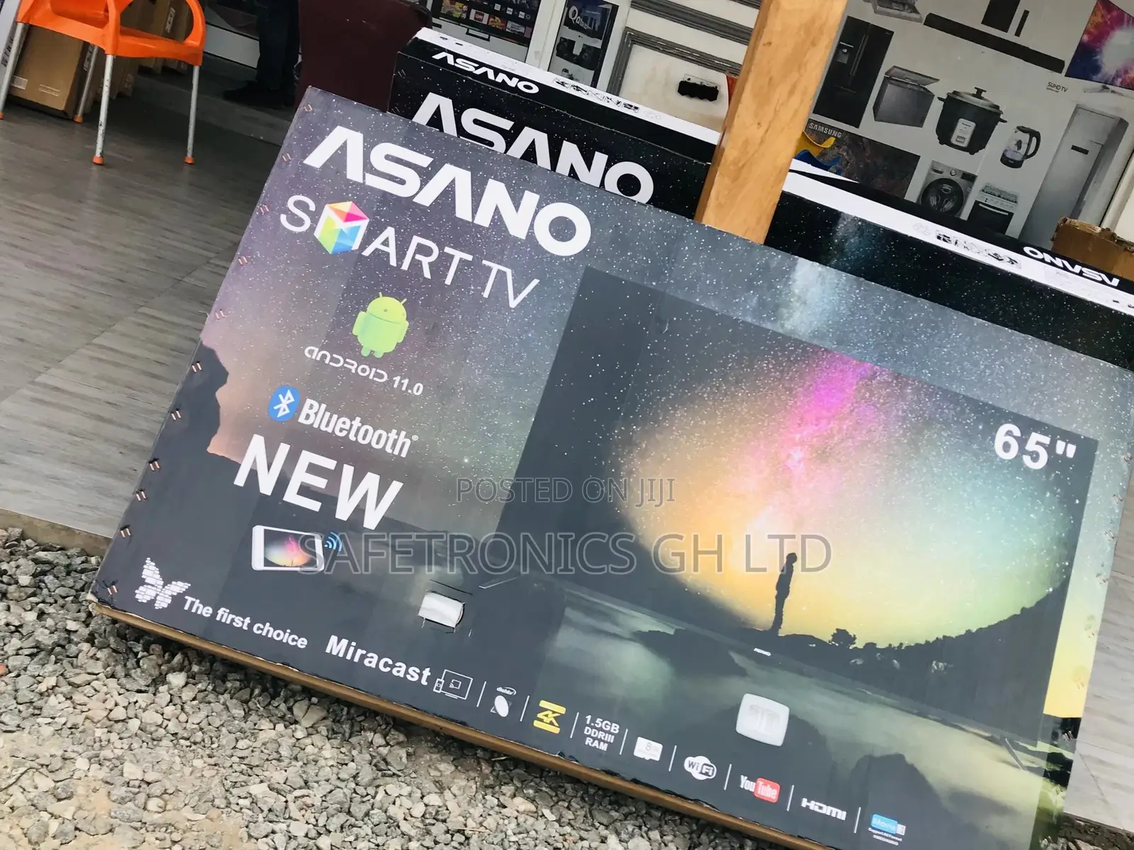 Electric Smart 65 Inches LED Glossy Black Asano UHD Tv