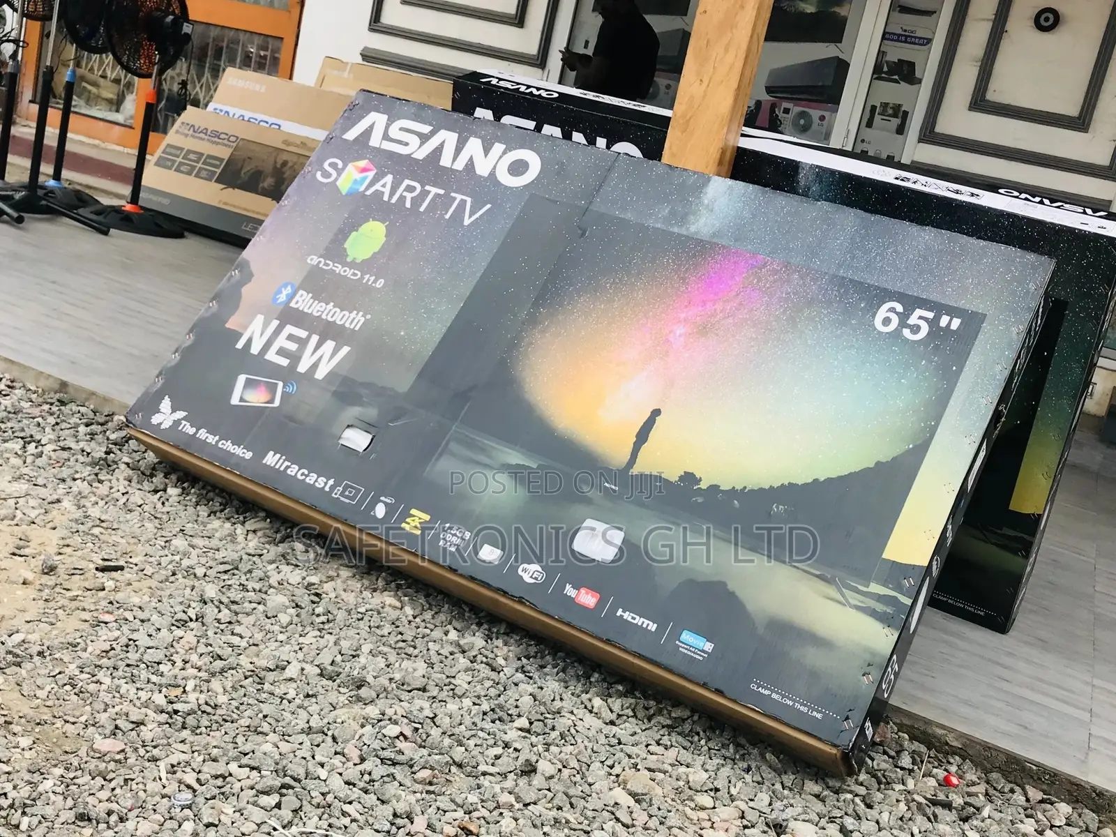 UHD LED Glossy Asano 65 Inches Electric Smart Black Tv
