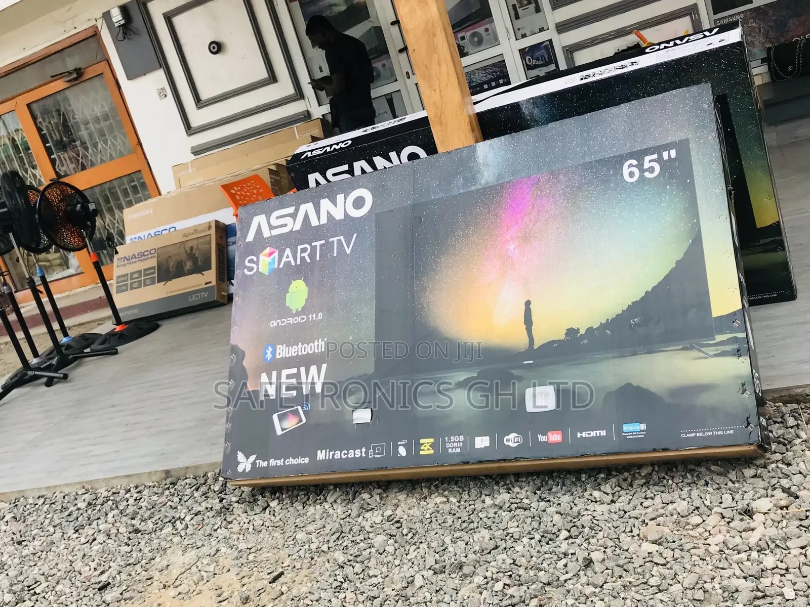 UHD LED Glossy Asano 65 Inches Electric Smart Black Tv