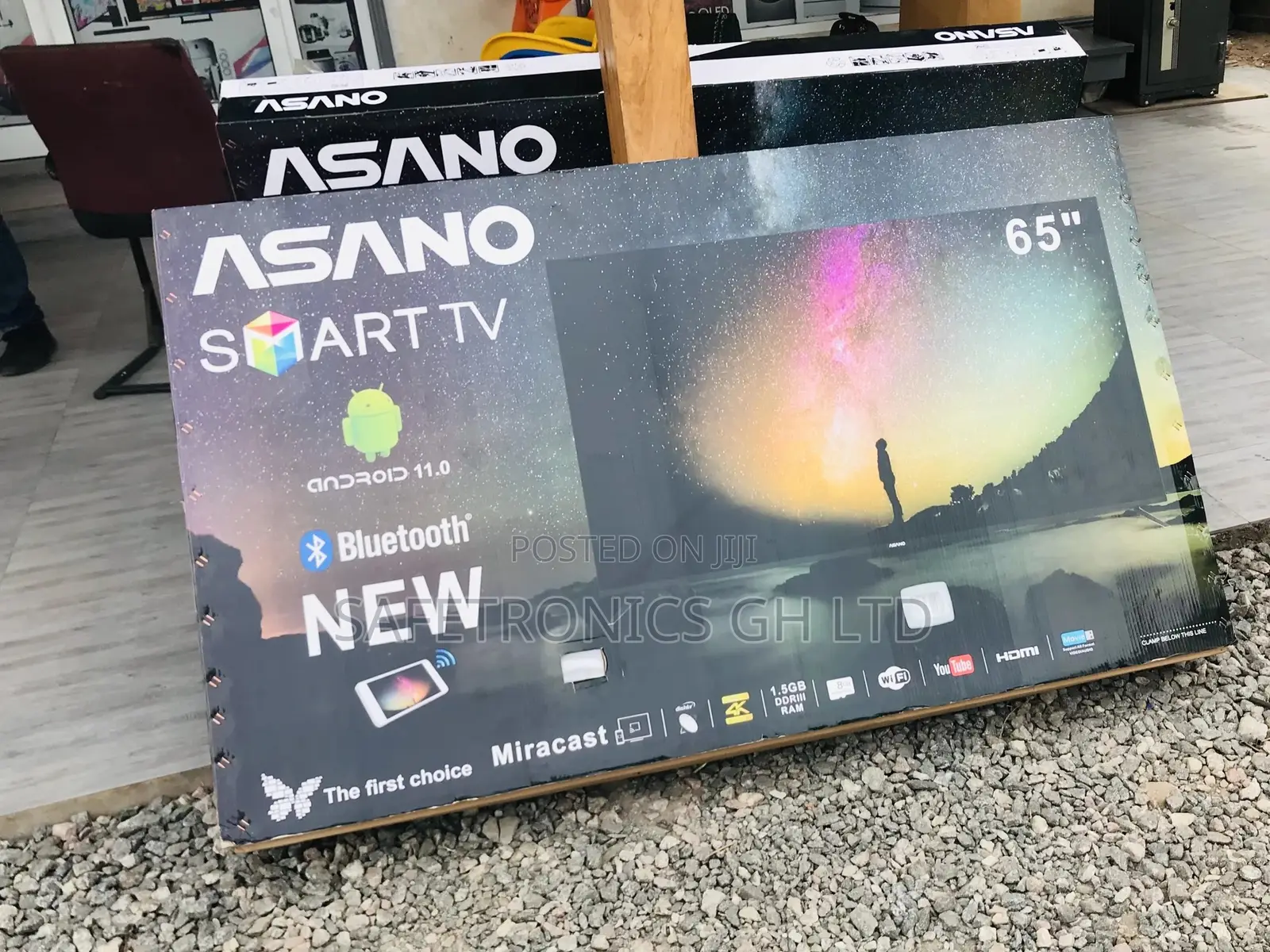 65 Inches Glossy LED Electric Asano Electric Smart Black