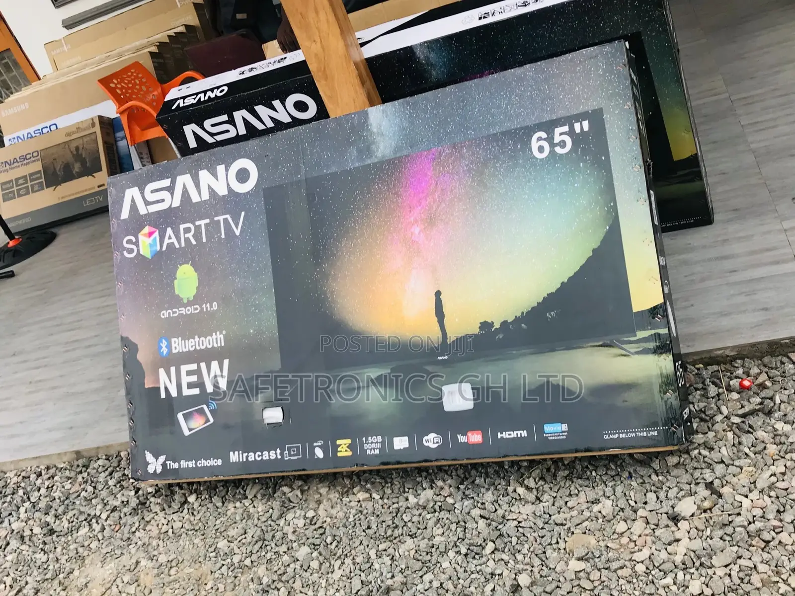 Smart 65 Inches Black Electric Asano Glossy LED Smart Tv