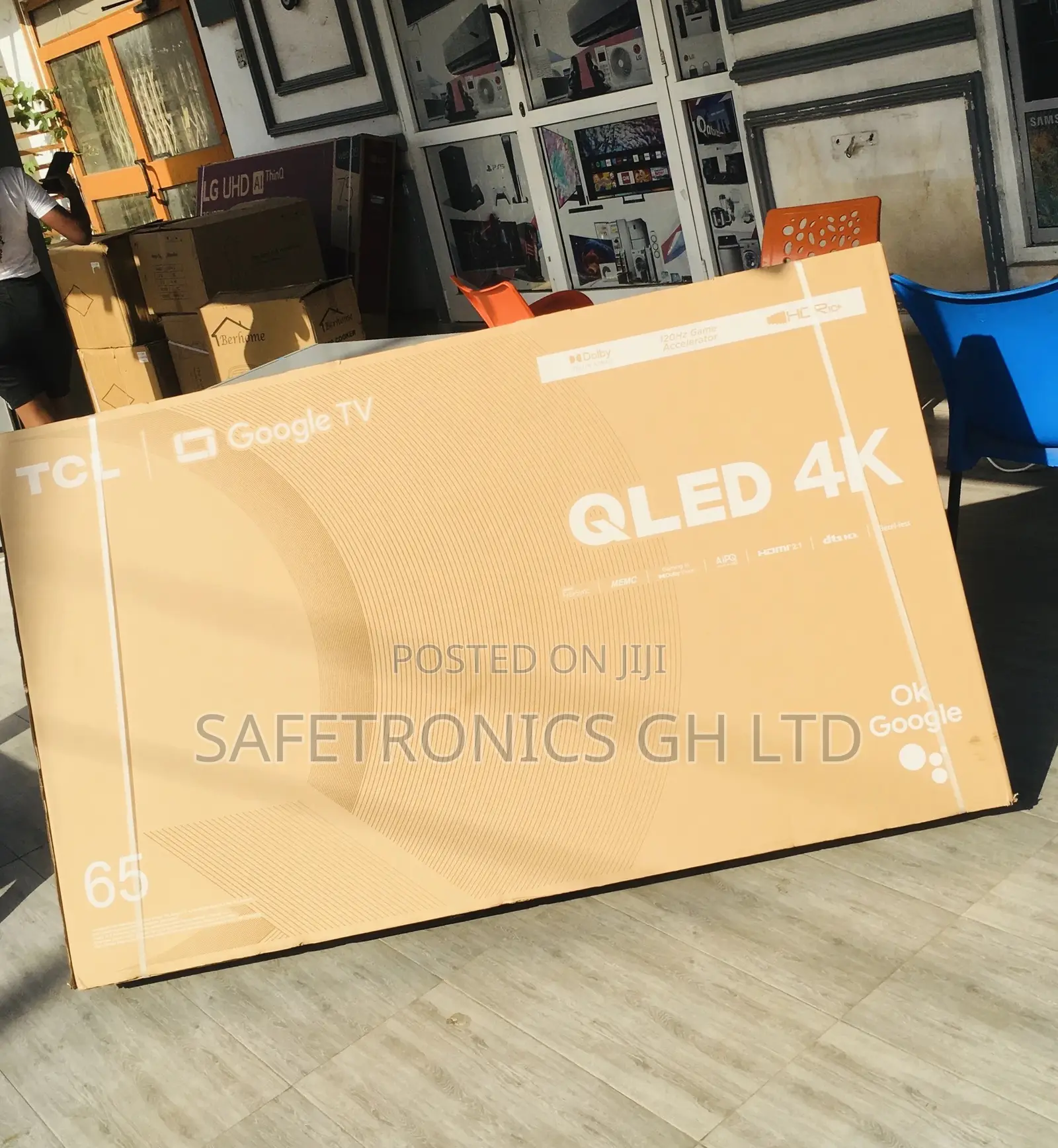 Glossy Qled 65 Inche Black Electric Smart TCL C635 Tv