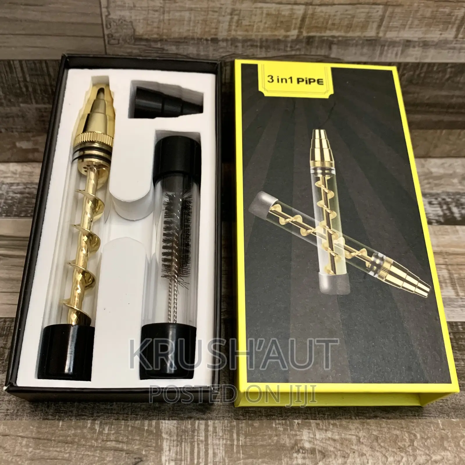 Twist Glass Pipe With Cleaning Kit