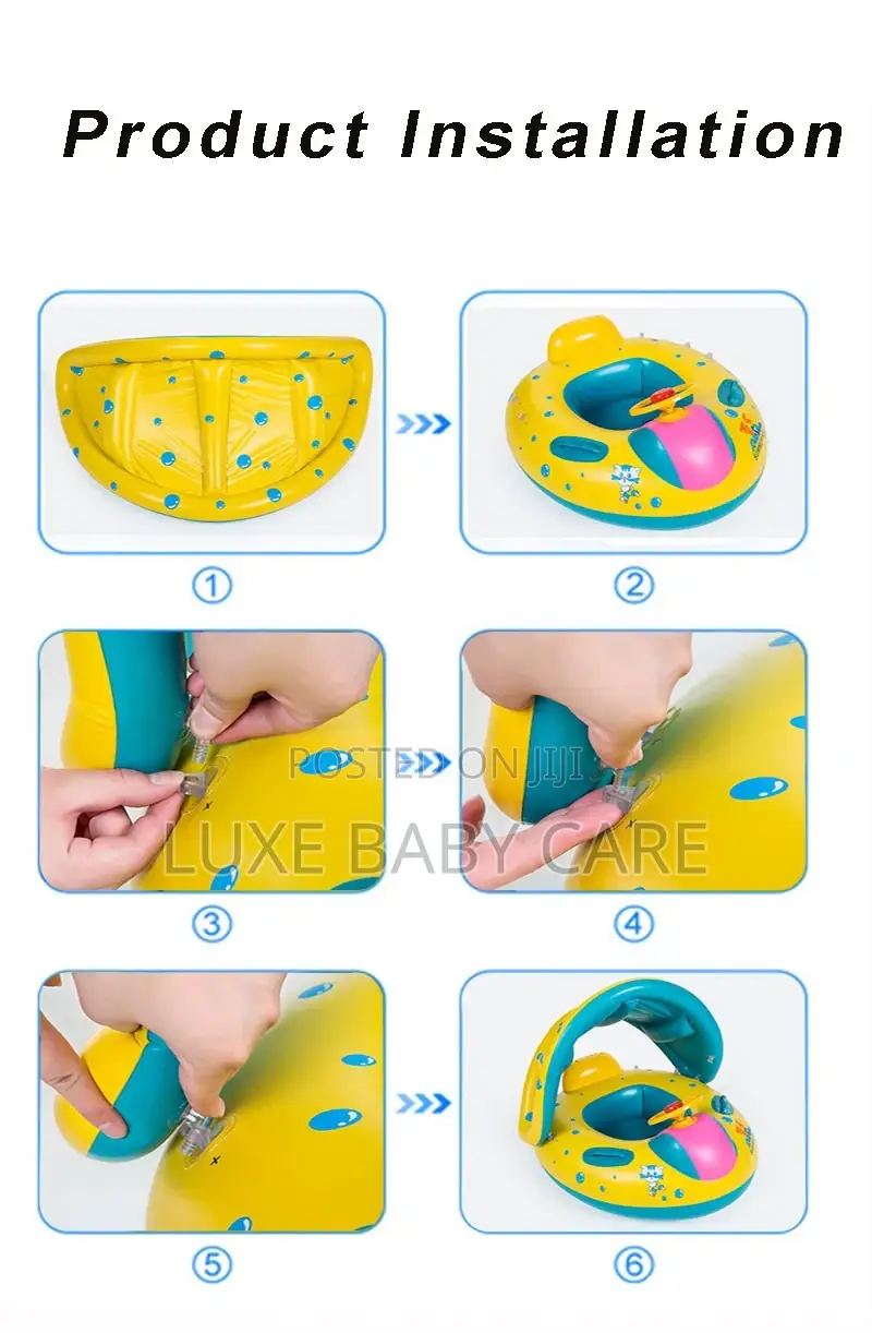 Inflatable Kid’S Swimming Ring With Sunshade