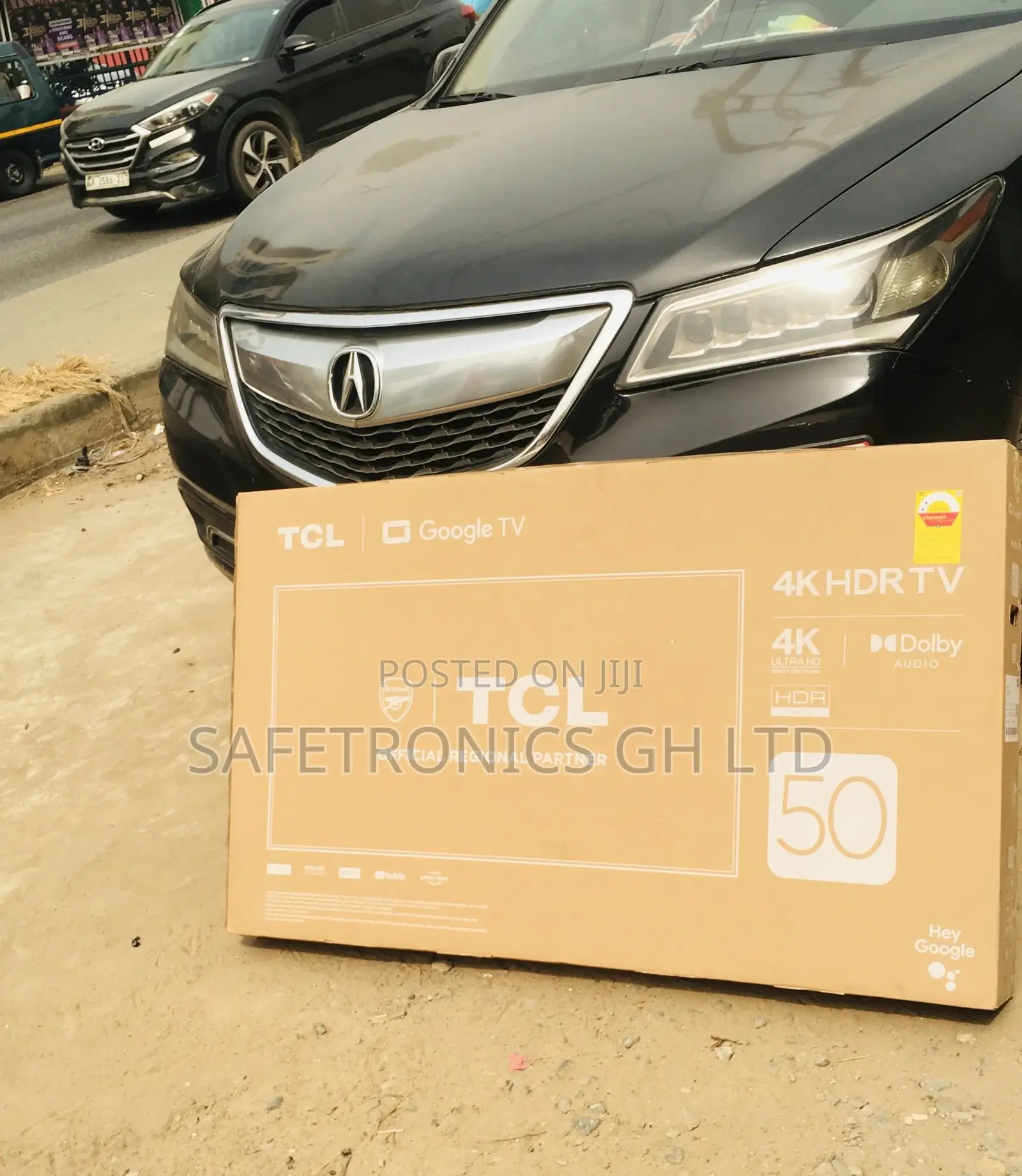 Glossy LED Black Electric HDR 50 Inches TCL P635 Smart Tv
