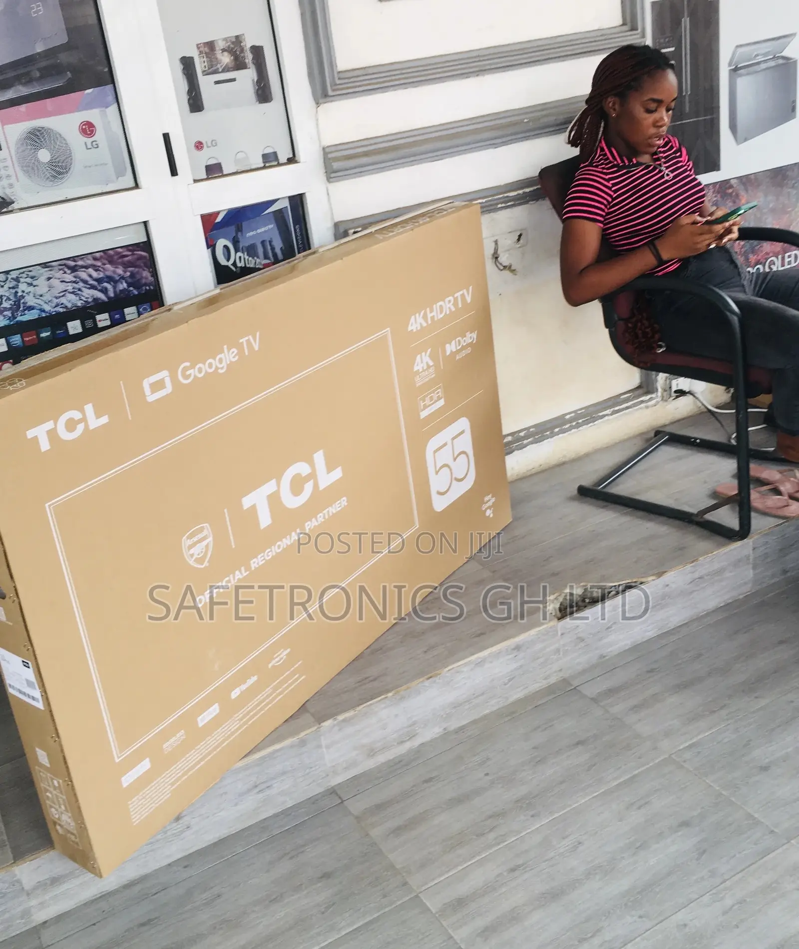 55 Inches Glossy LED Black TCL HDR P635 Electric Smart Tv