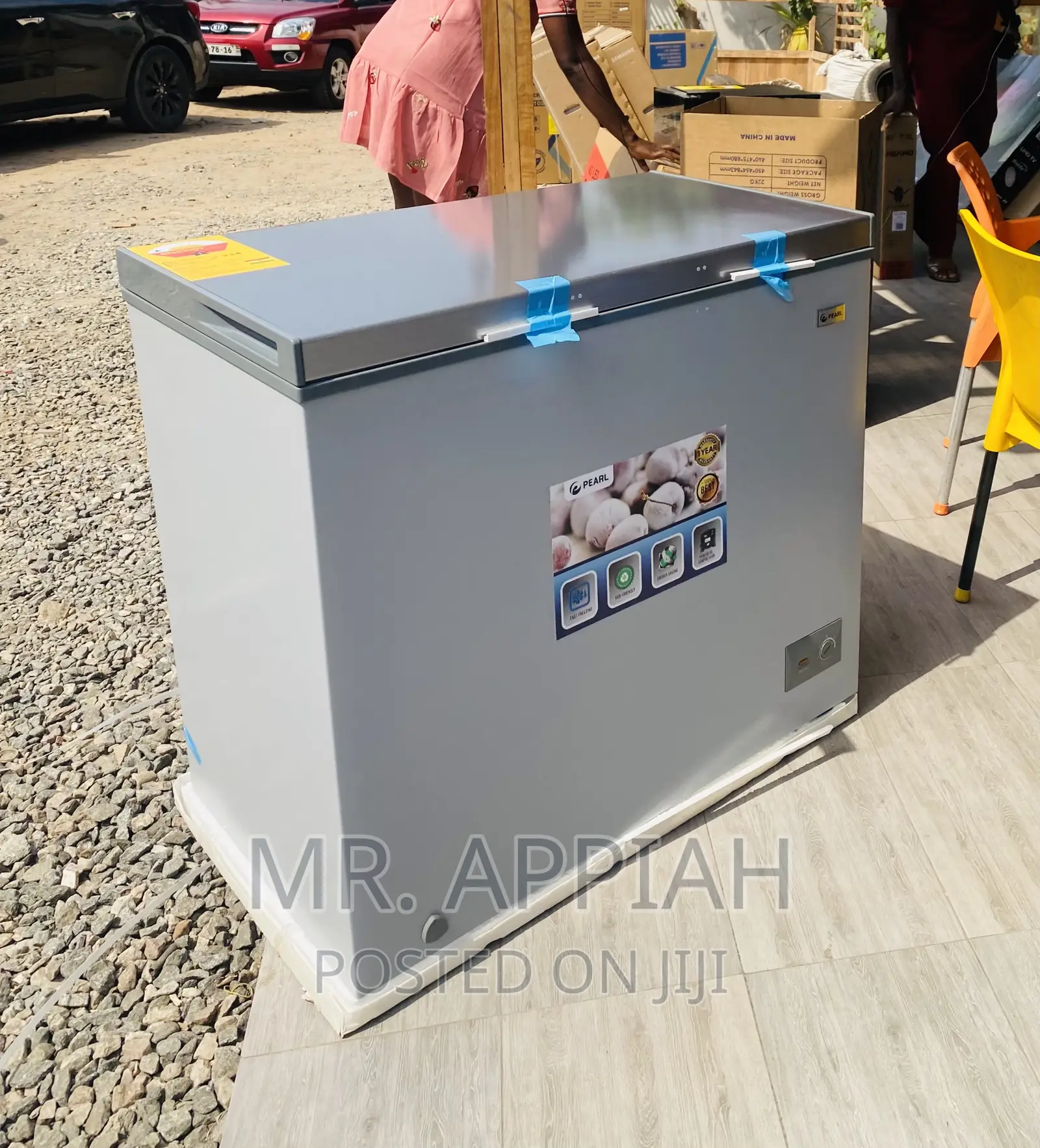 Fast Cooling Pearl PCF-240(Gray).Single Door Chest Freezer