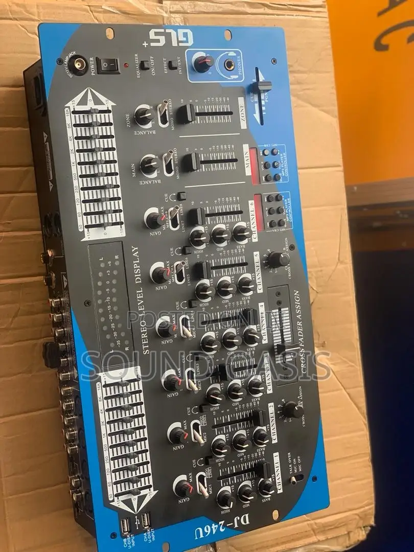 GLS DJ-249U 6-Channel Professional DJ Mixe