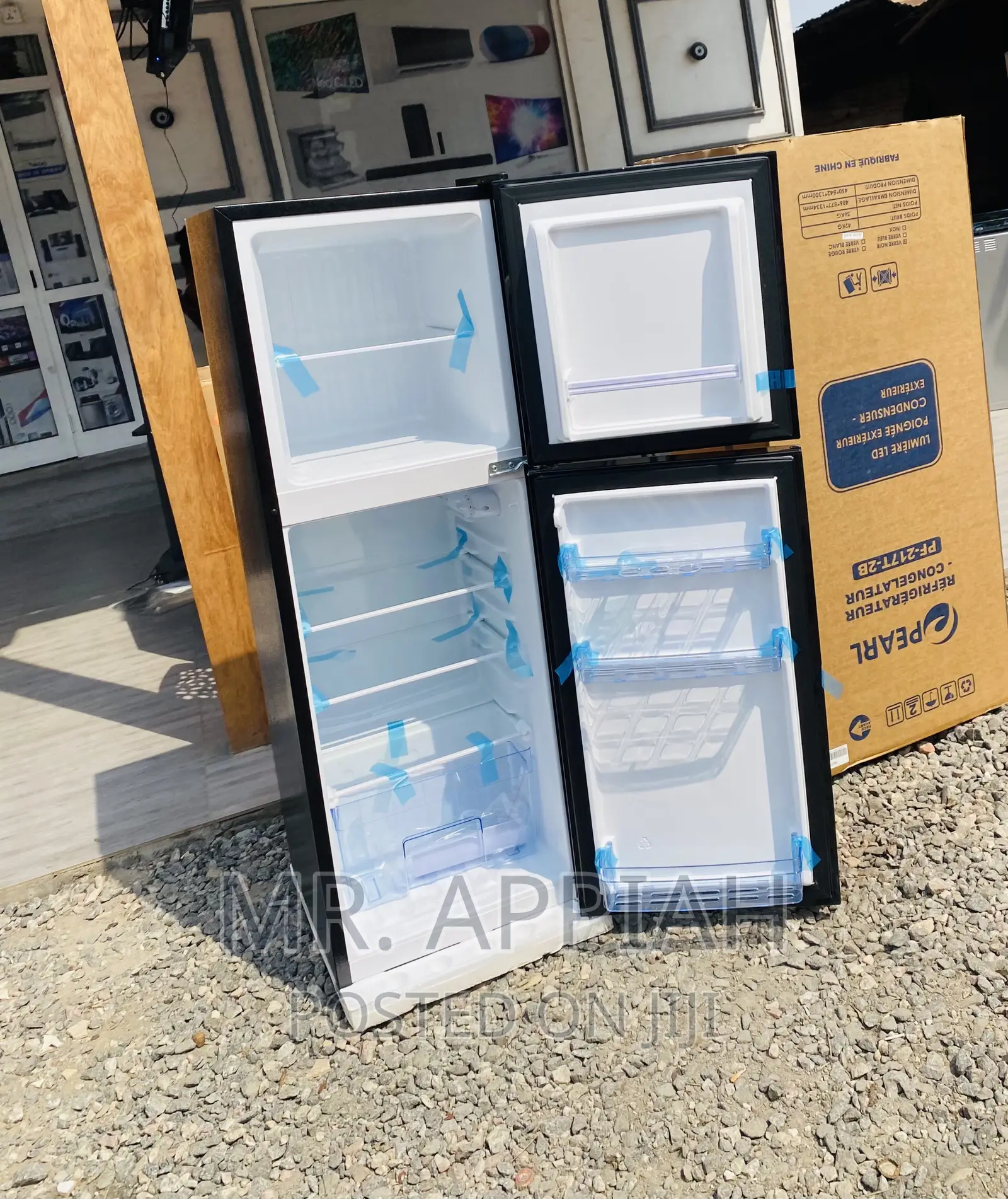 Classic Design Pearl Top Freezer Fridge(Pf 217t-2B)Mirror.