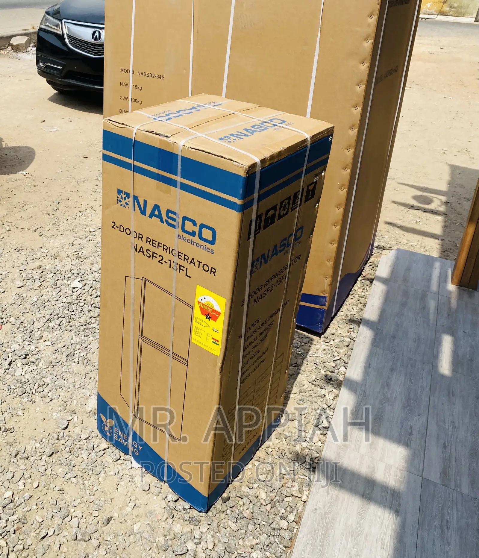 Stainless Steel Nasco Nasd2-13fl 2 Door Electric Fridge.