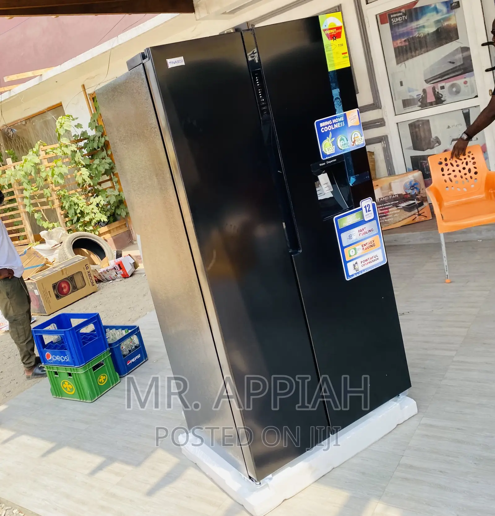 Original Nasco Nassb2-64s Side by Side Electric Fridge.