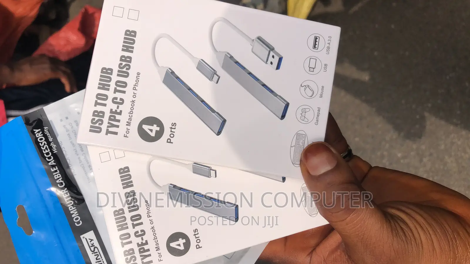 Type C to USB Hub 4 Ports. 3.0 for Laptops and Phones