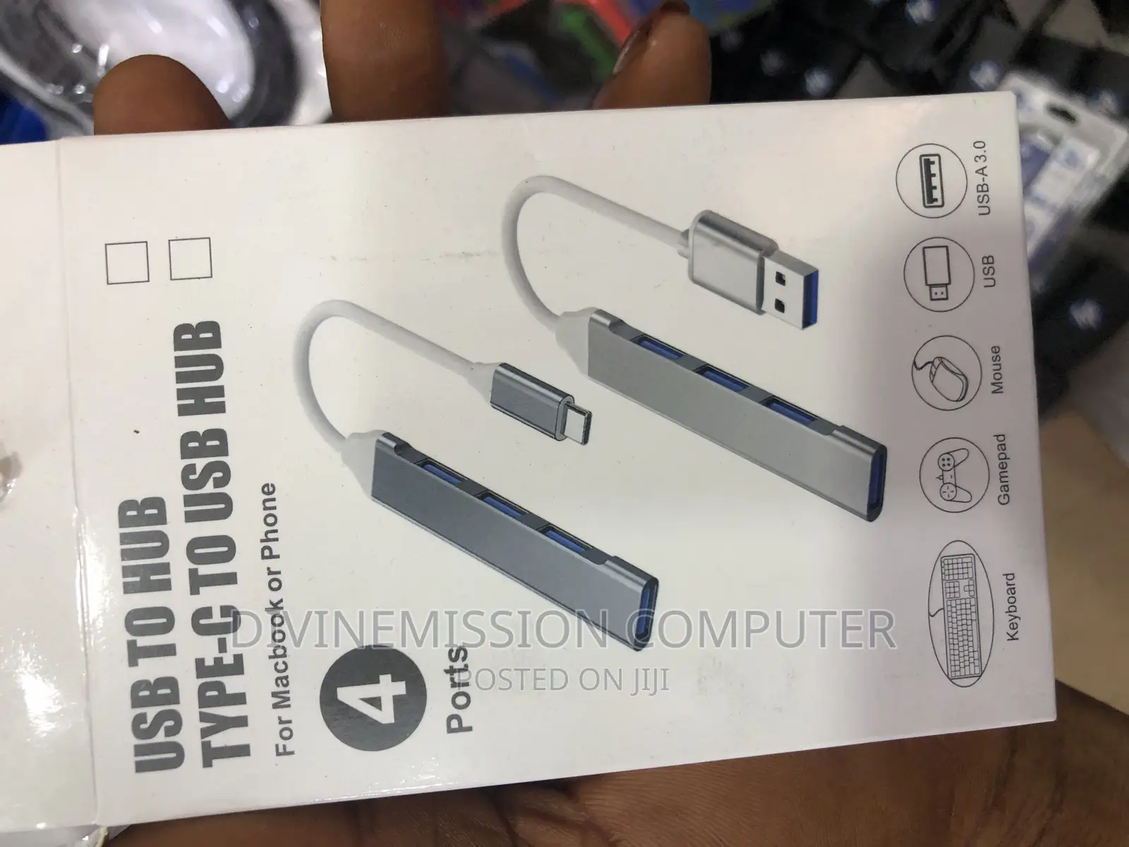 Type C to USB Hub 4 Ports. 3.0 for Laptops and Phones