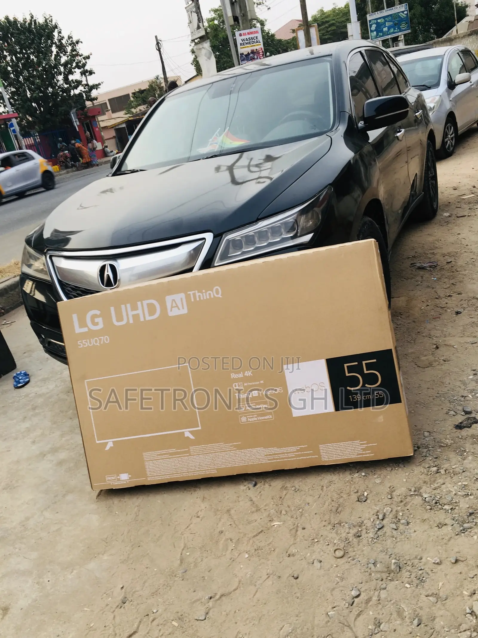 LG Black Smart Electric UHD 55 Inches UQ70 LED Glossy Tv