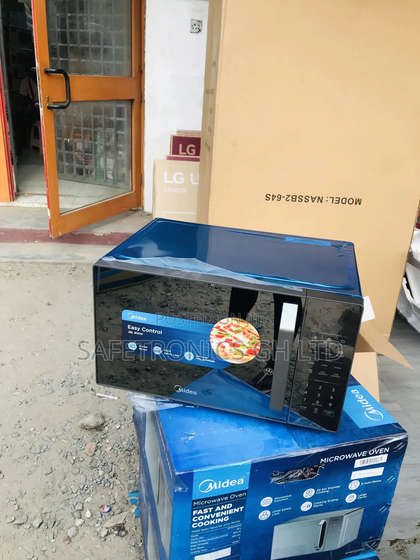 Electric Midea Countertop Black 28 Liters EM9P032M Microwave