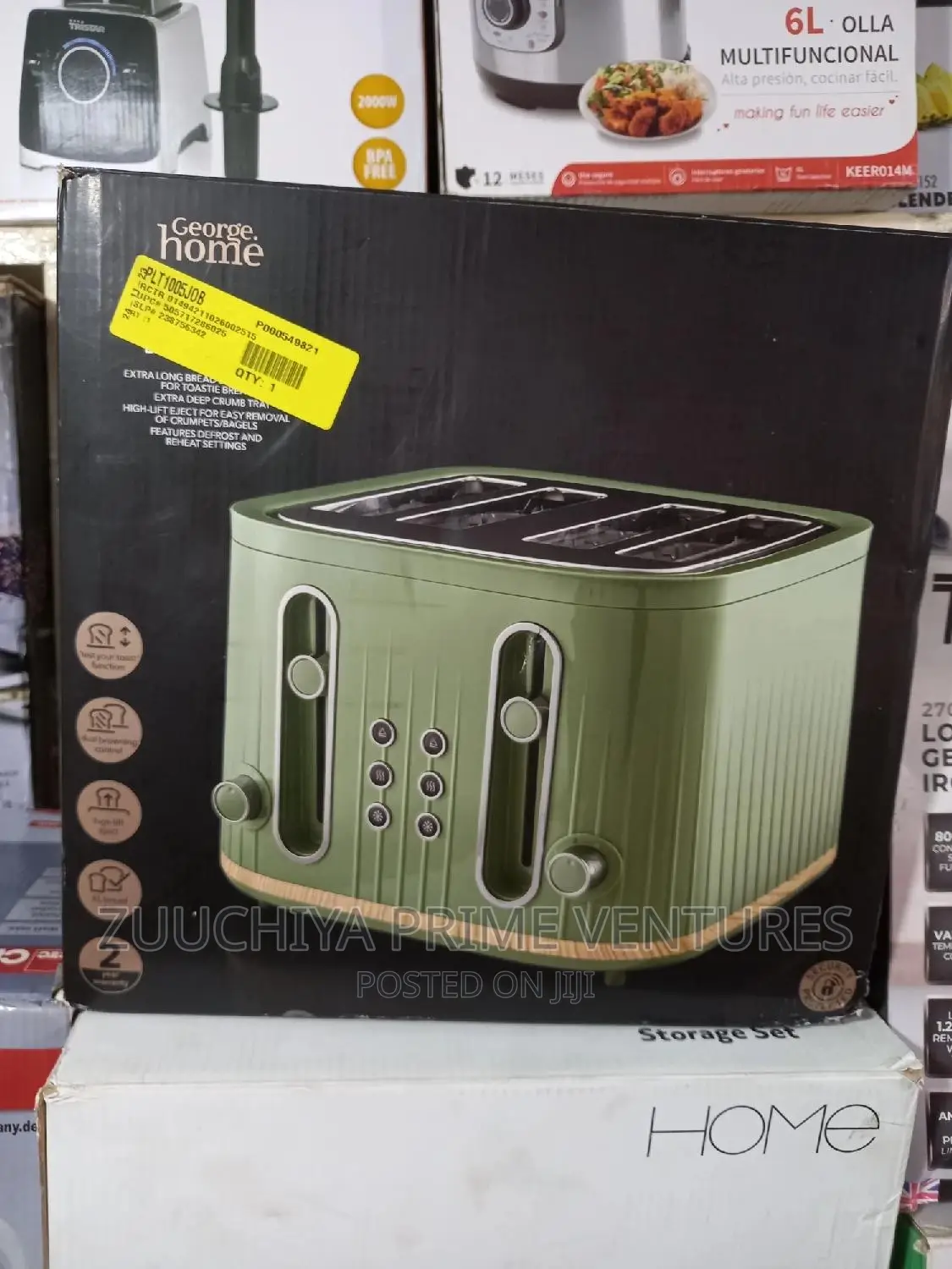 4 Slice George Home Green Toaster From Uk