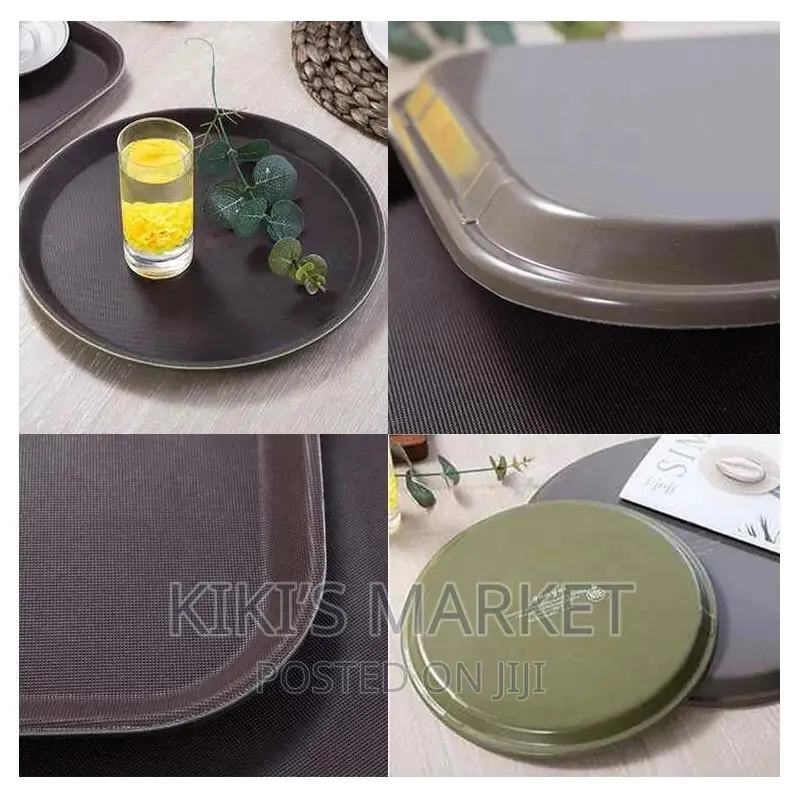 Non-Slip Round Rectangular Tray