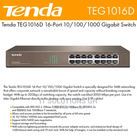 Tenda TEG1016D 16-port Gigabit Switch