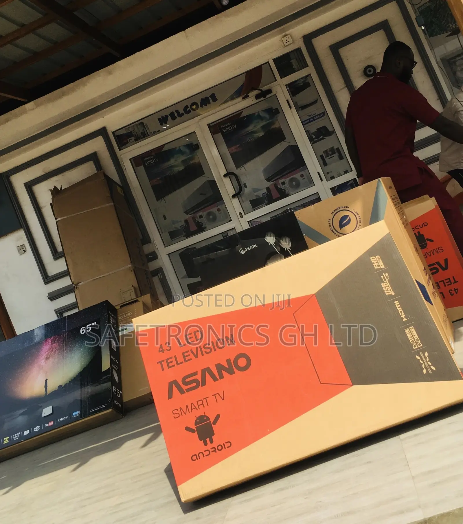 43 Inches Glossy Smart Black Asano Electric UHD LED Tv