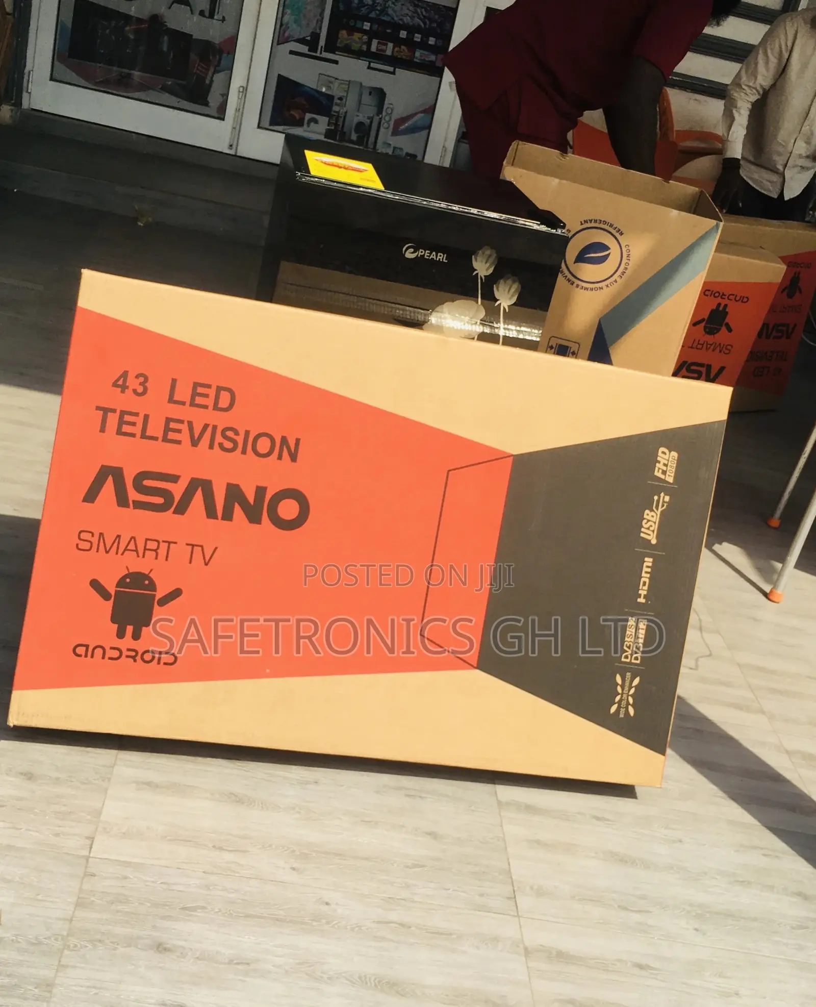 Electric 43 Inches UHD Smart Black Asano LED Glossy Tv