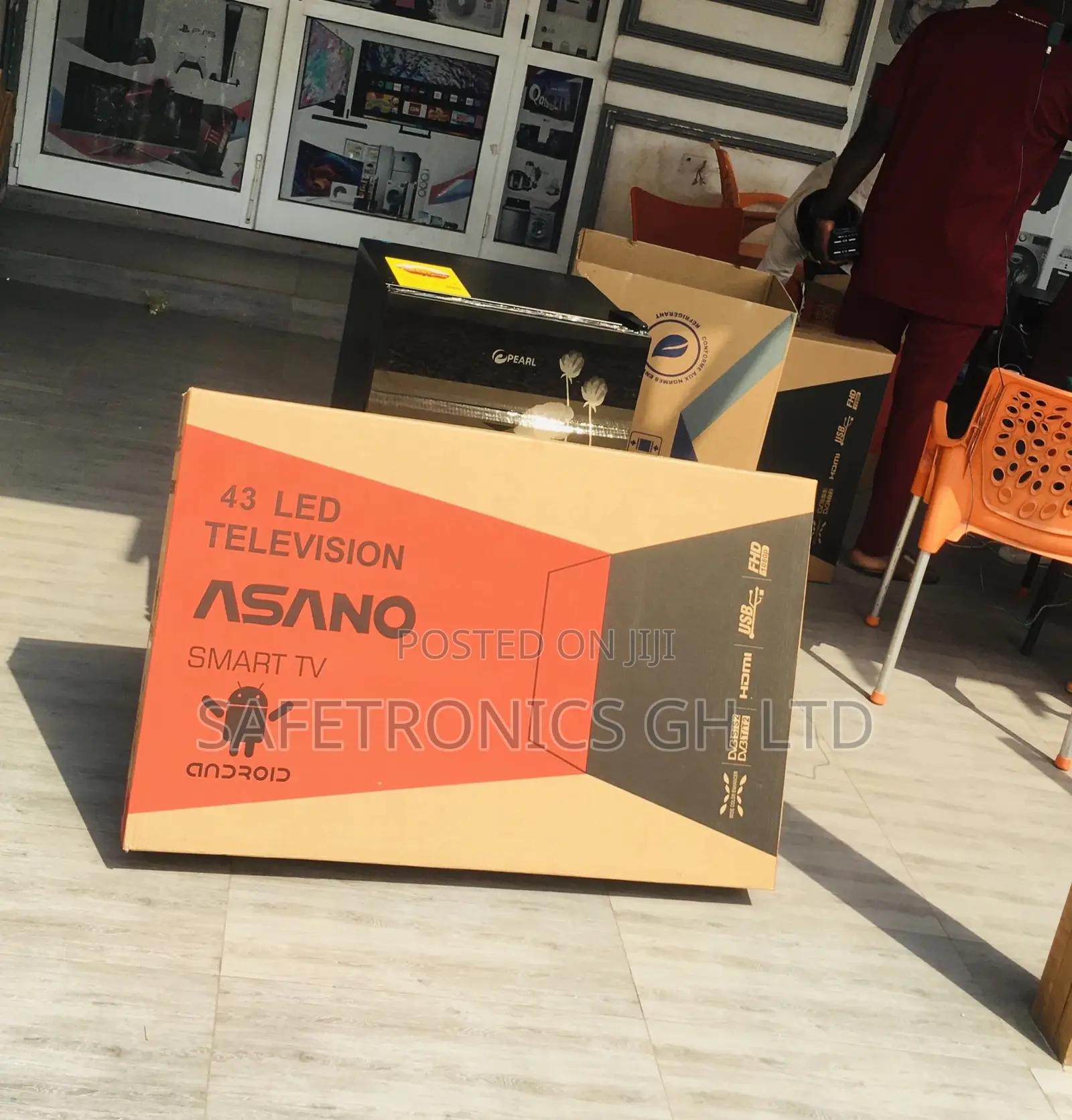 UHD Smart Black Electric 43 Inches Glossy LED Asano