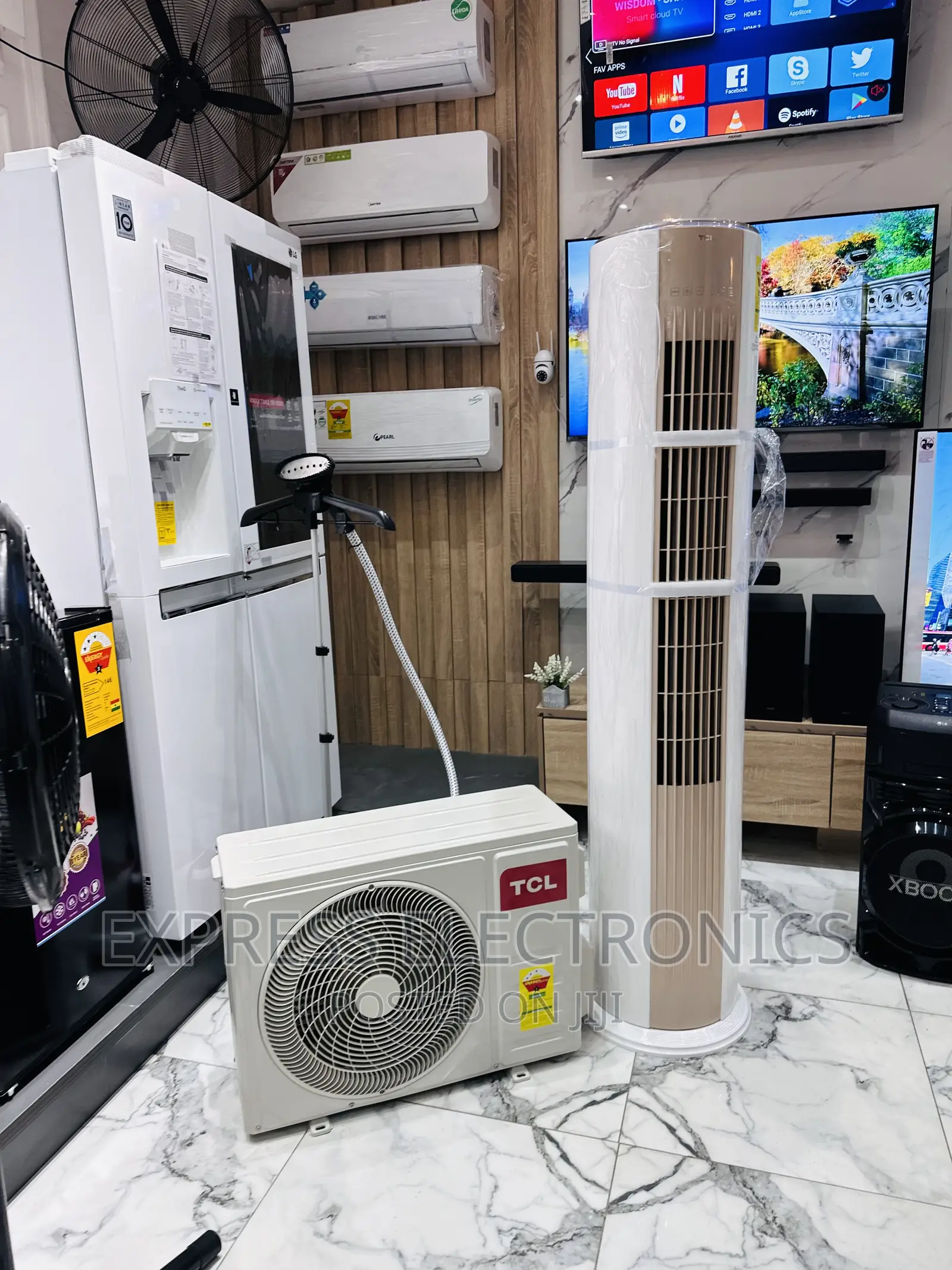 Mesmeric Sleek White TCL 2.0hp Floor Staging AC