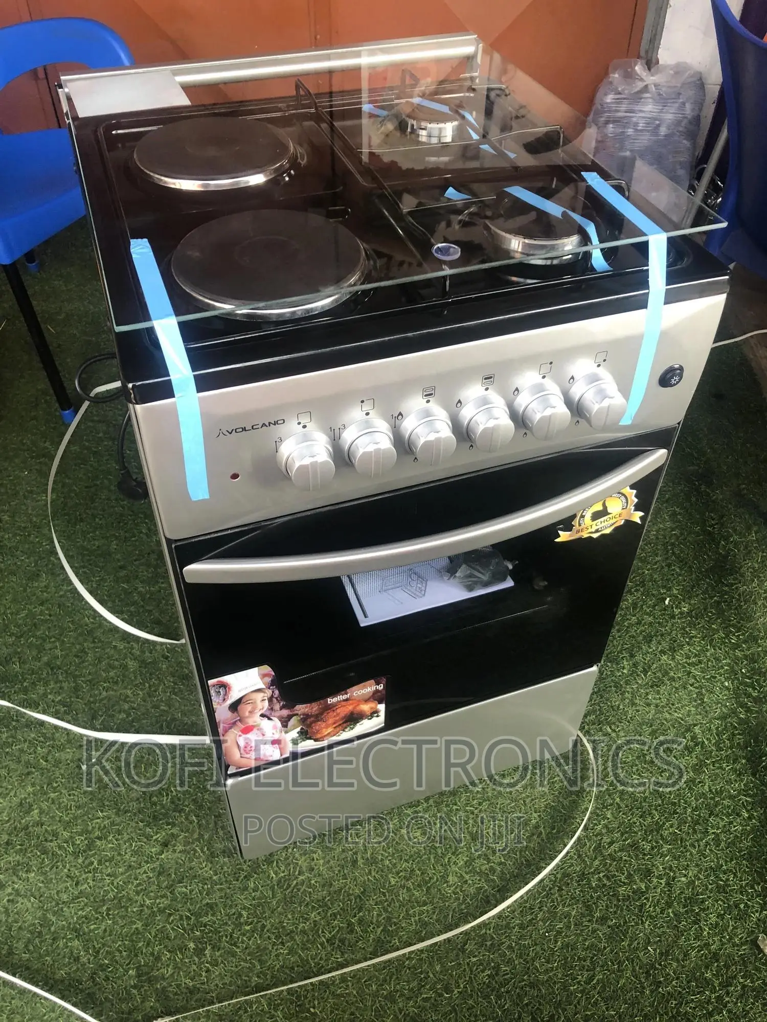 Sliver Gas Cooker Oven Grill 2-2 Volcano 50/50