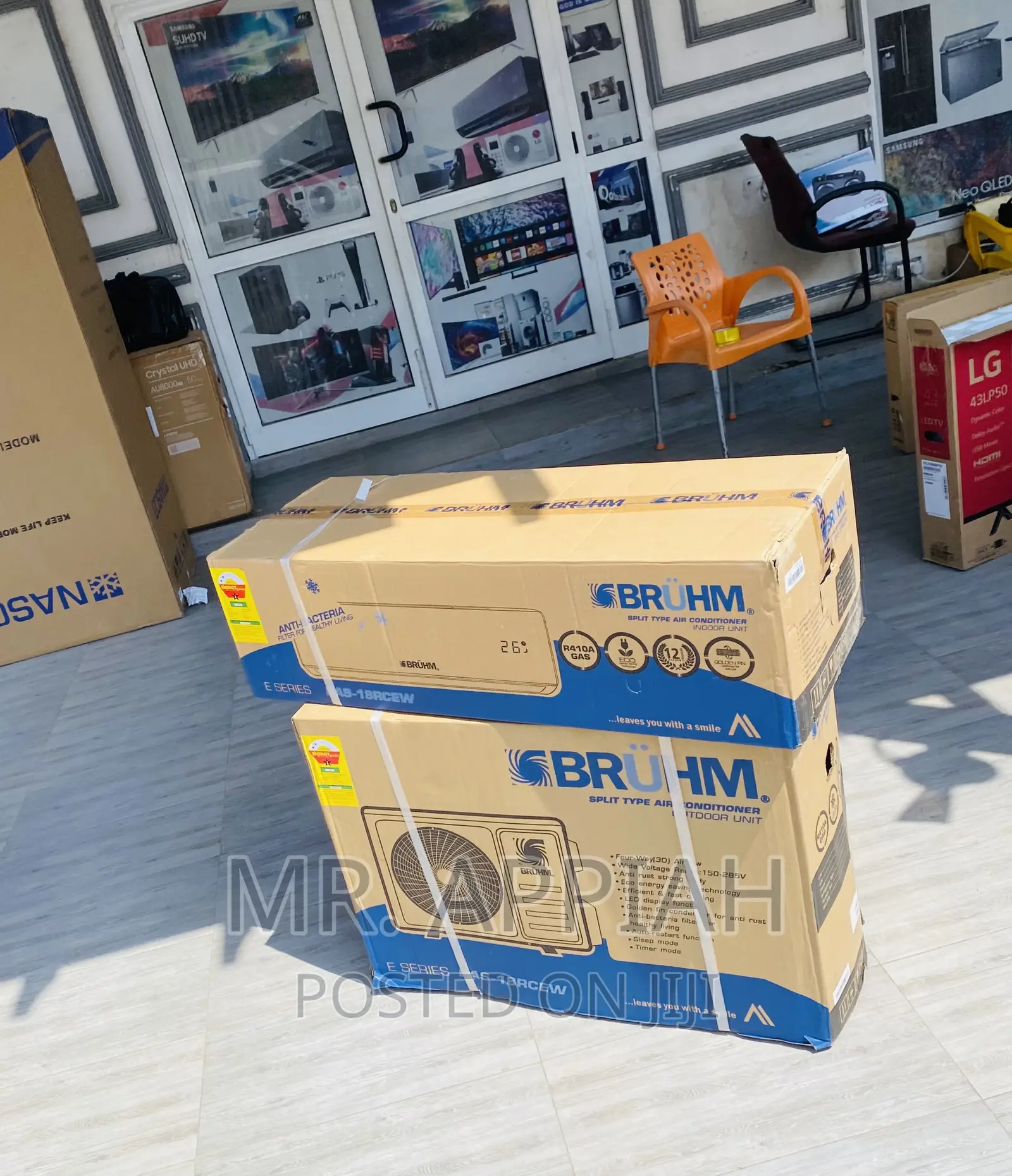 Adorable Bruhm 1.5hp Split Type Electric Ac(White)R410