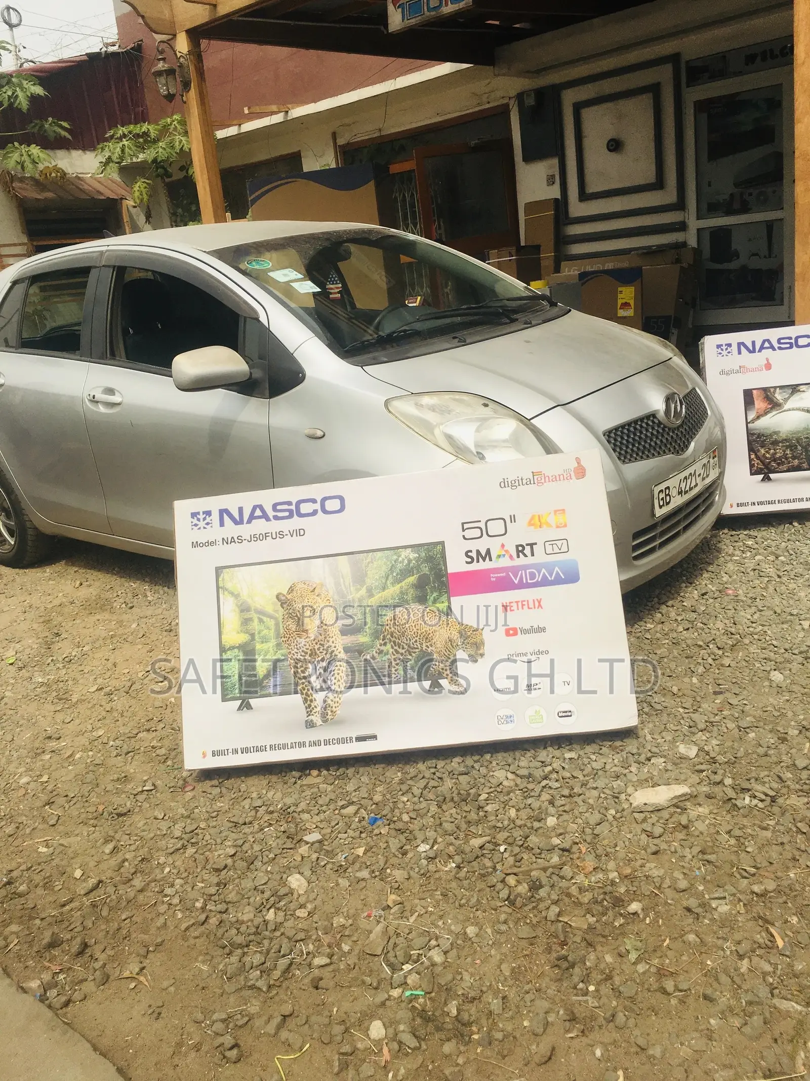Smart Black Electric 50 Inches Glossy LED Nasco UHD Tv