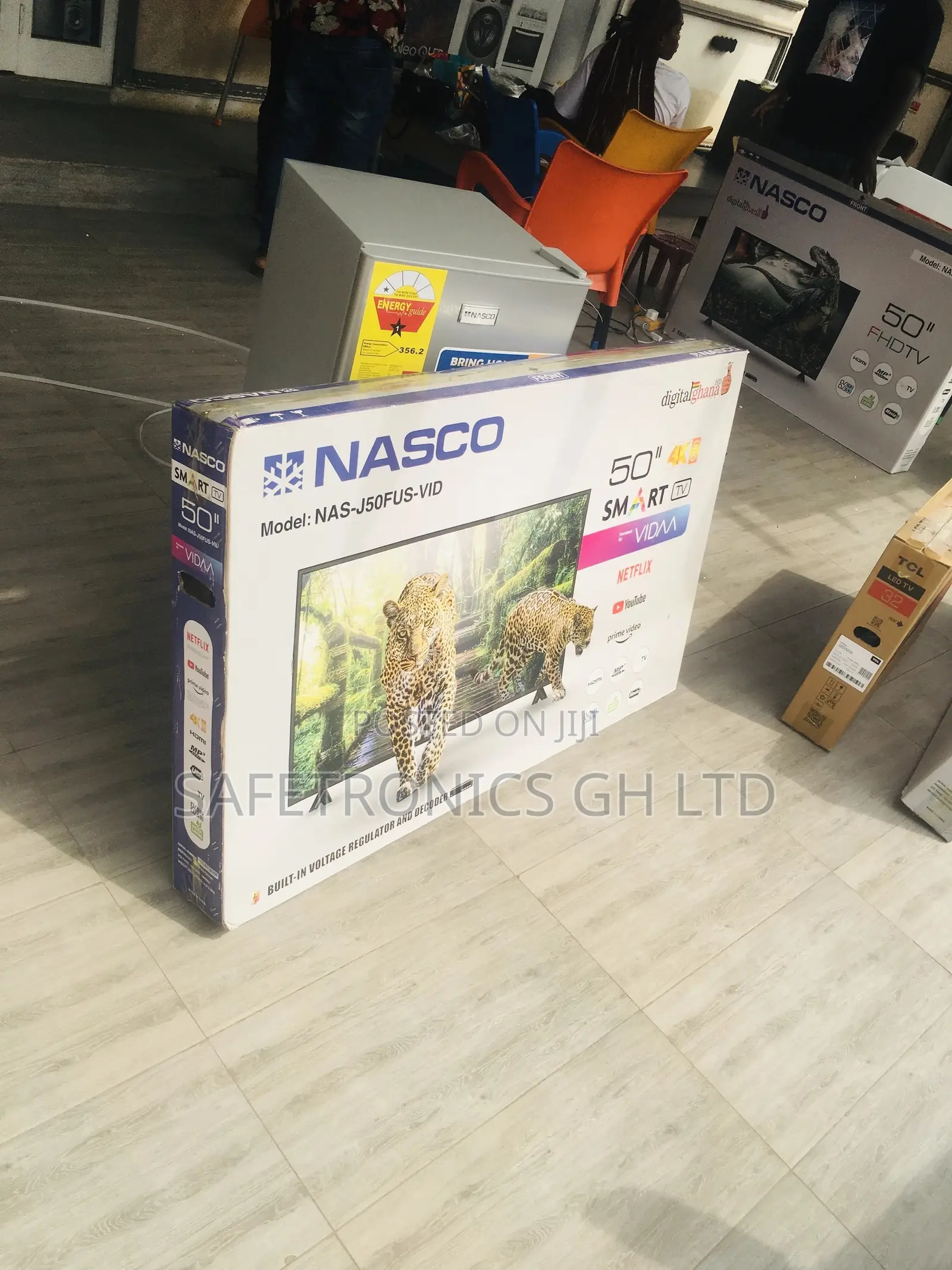 UHD 50 Inches Glossy Smart Black Electric LED Nasco Tv