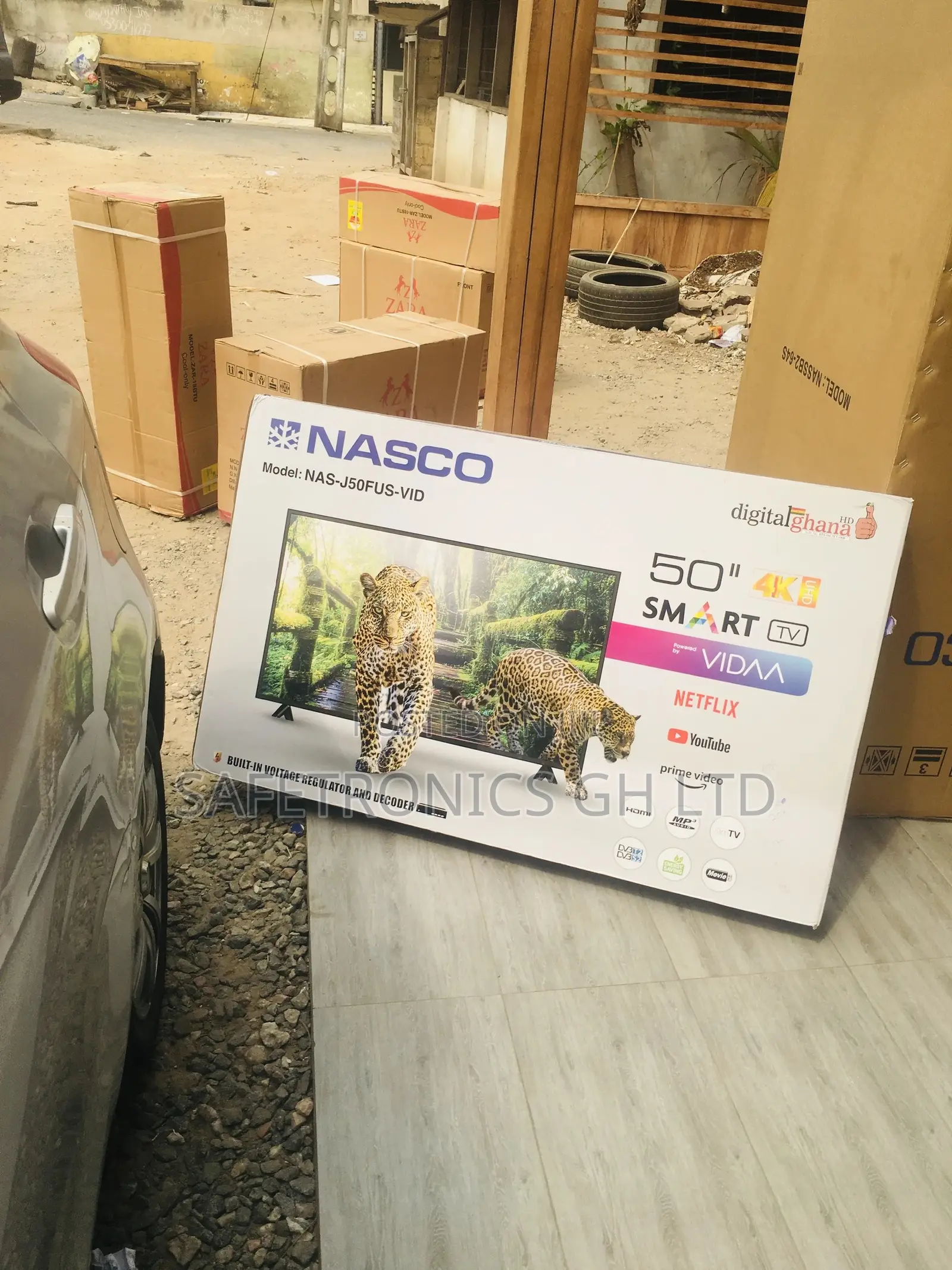 Smart Black Electric 50 Inches Glossy LED UHD Nasco Tv