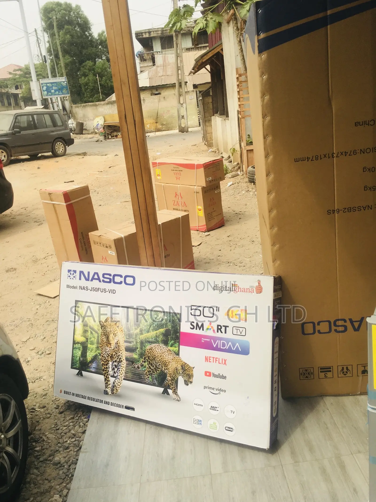 Smart Black Electric 50 Inches Glossy LED UHD Nasco Tv