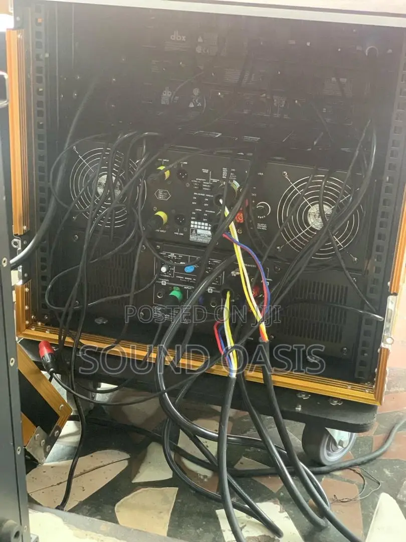 EV Mid and QSC Double Sub Full Set With Amps Rack