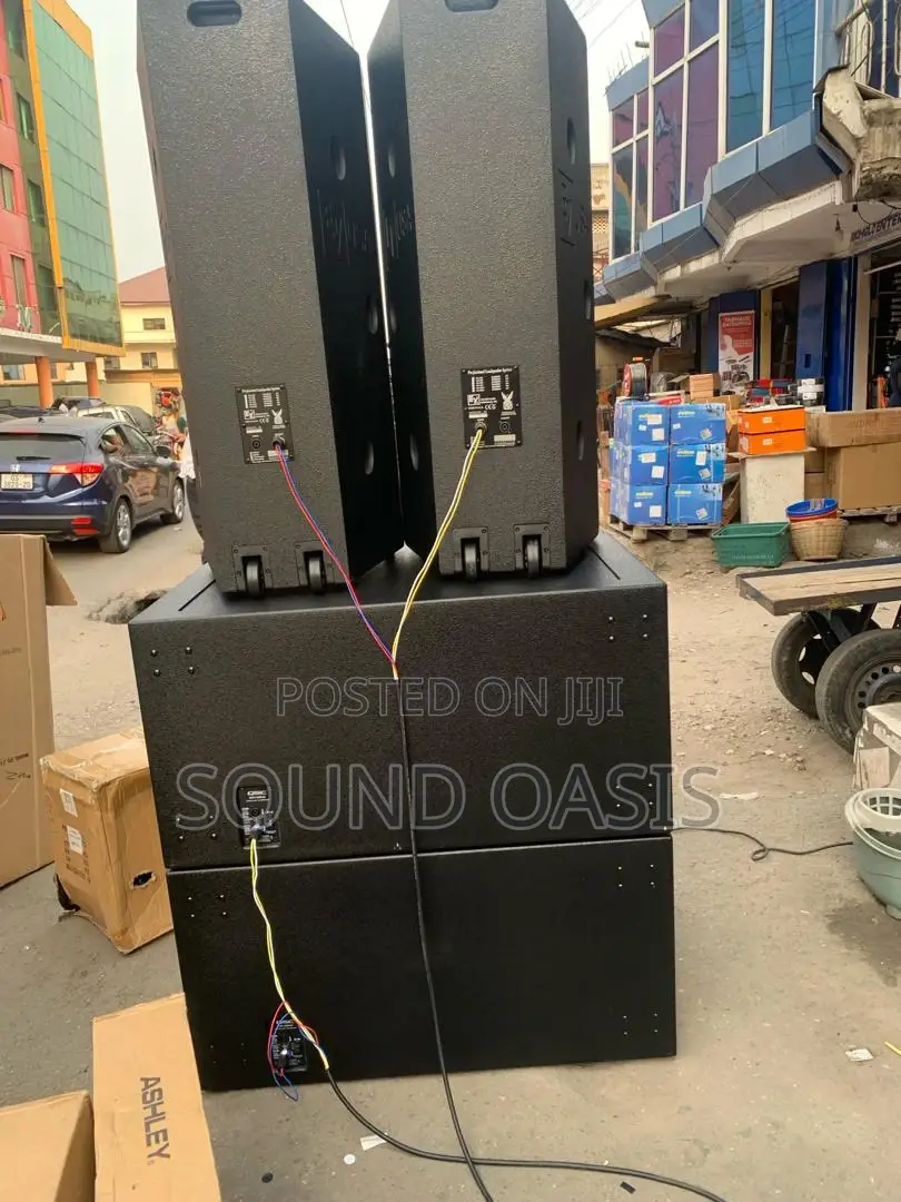 EV Mid and QSC Double Sub Full Set With Amps Rack