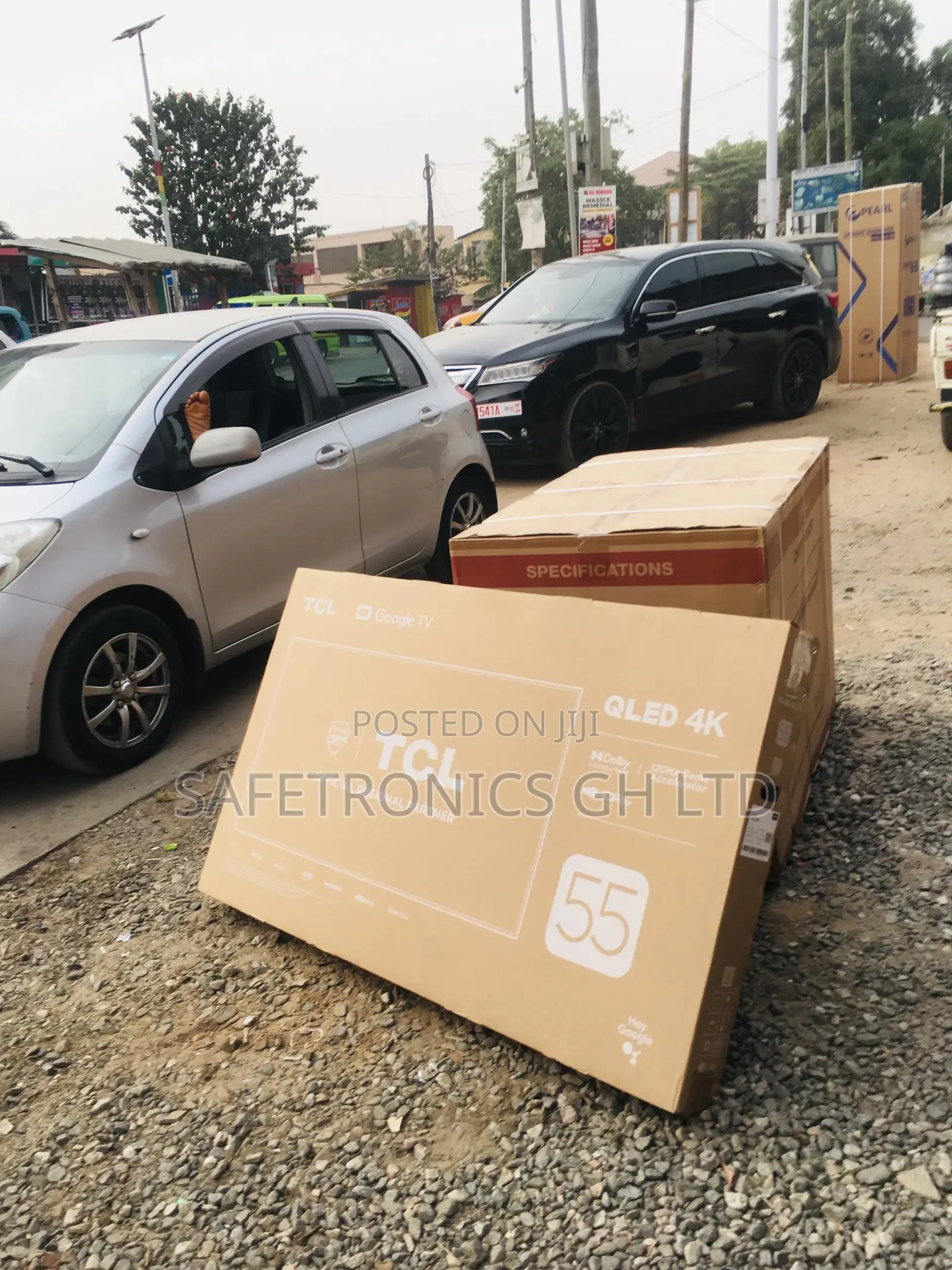 Black C635 Electric Glossy 55 Inches TCL Smart Qled Tv
