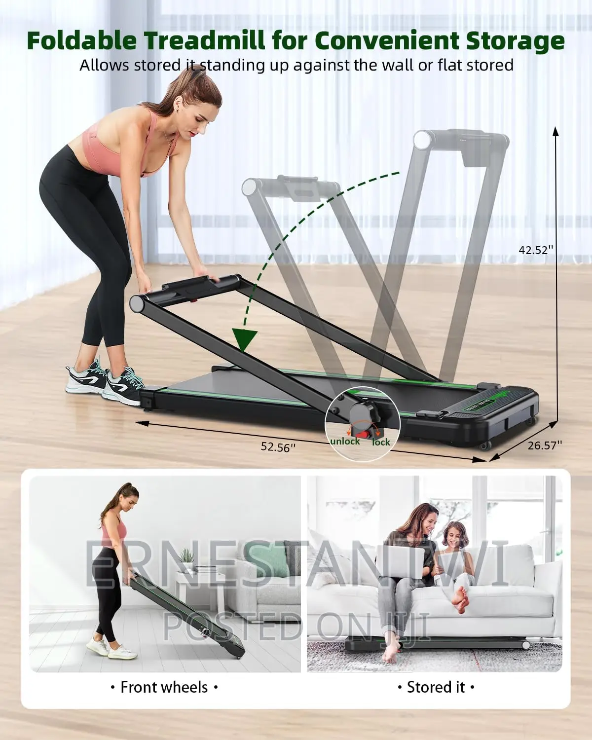 2-in-1 Foldable Treadmill From THERUN, UK