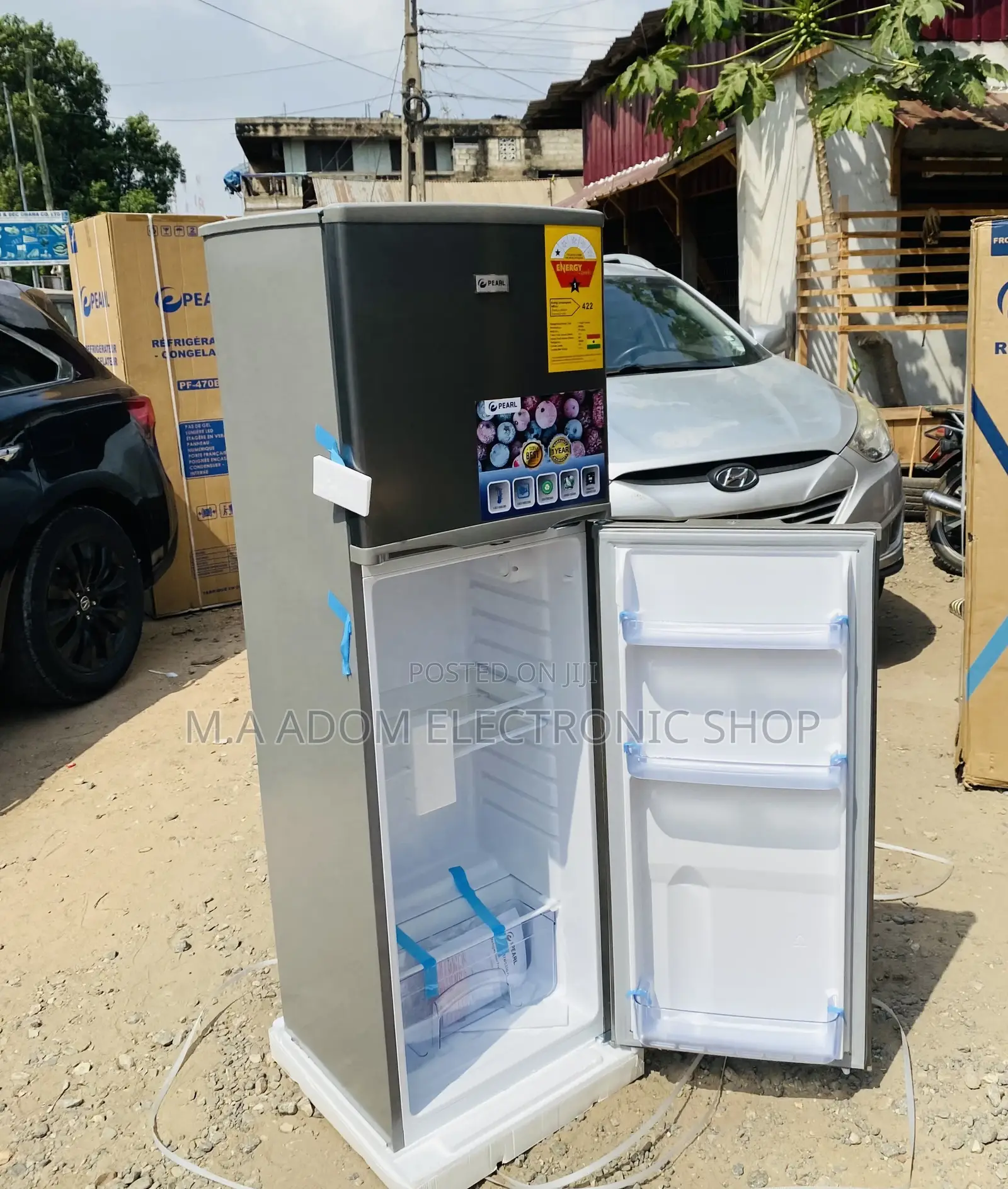 Manual Defrost Pearl PF-270 Ix Double Door Electric Fridge.